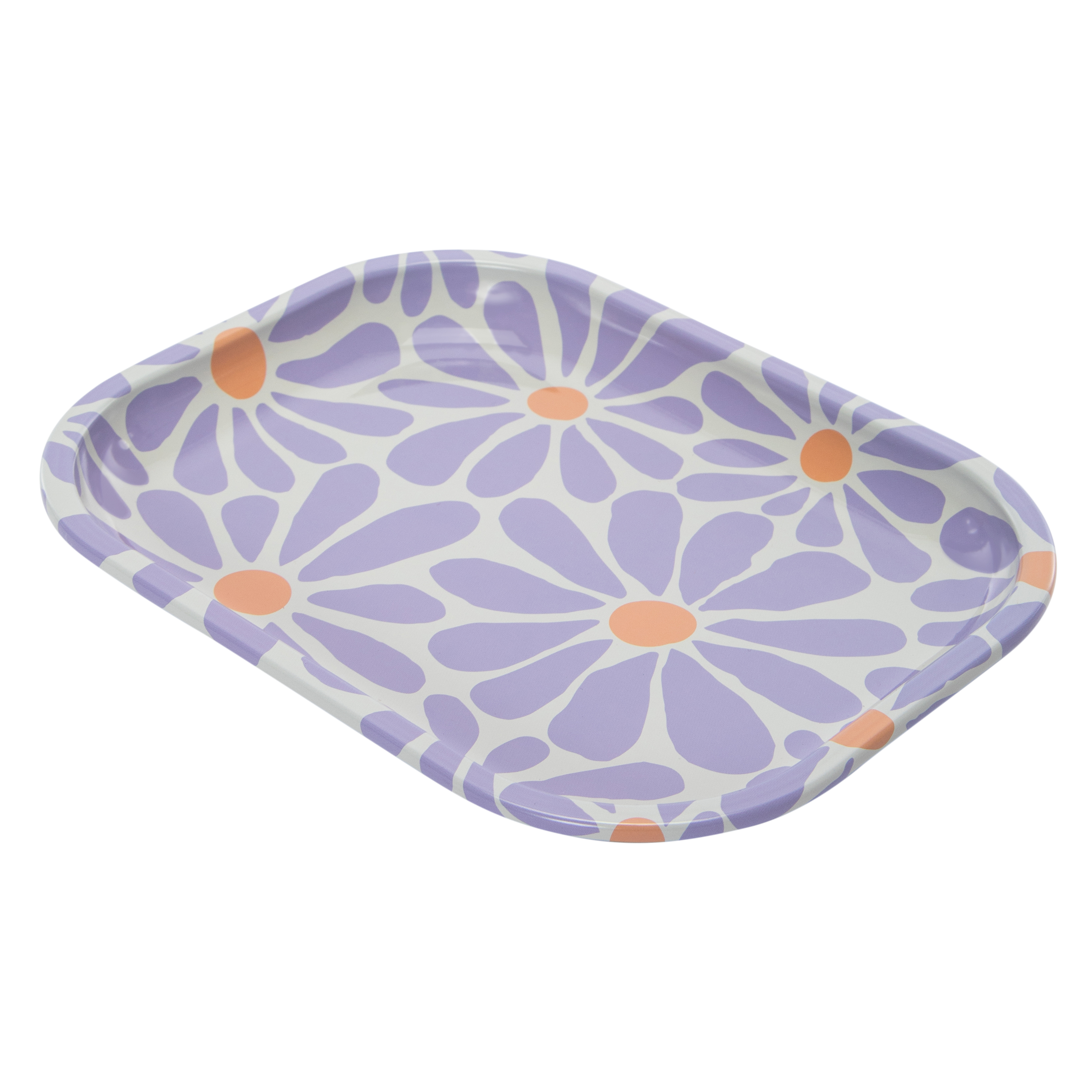 Purple Daisies Decorative Tray 5.5in x 7.1in