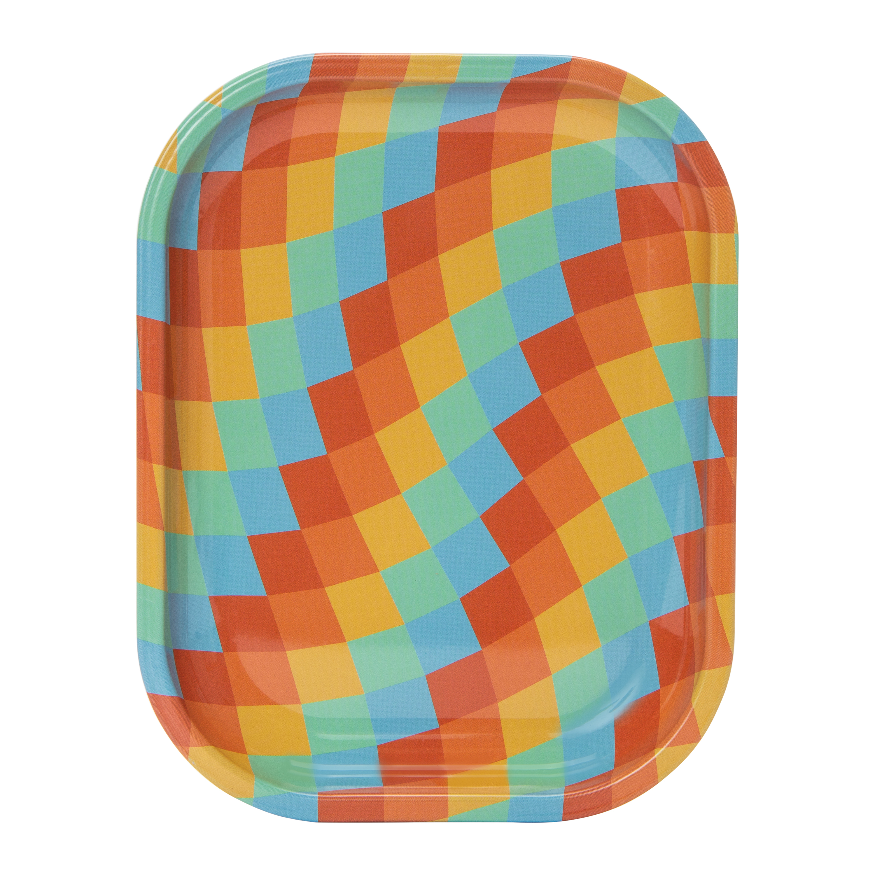 Wavy Rainbow Small Decorative Tray 5.5in x 7.1in