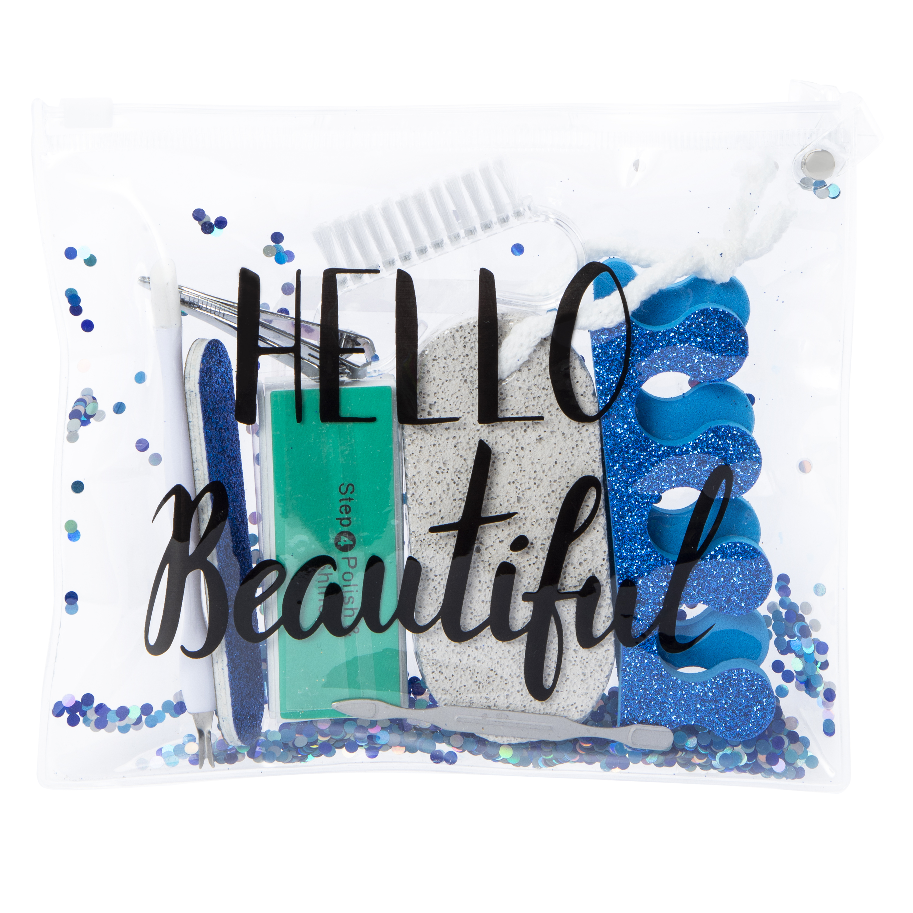 Glitter Pedicure Nail Set 10-Piece