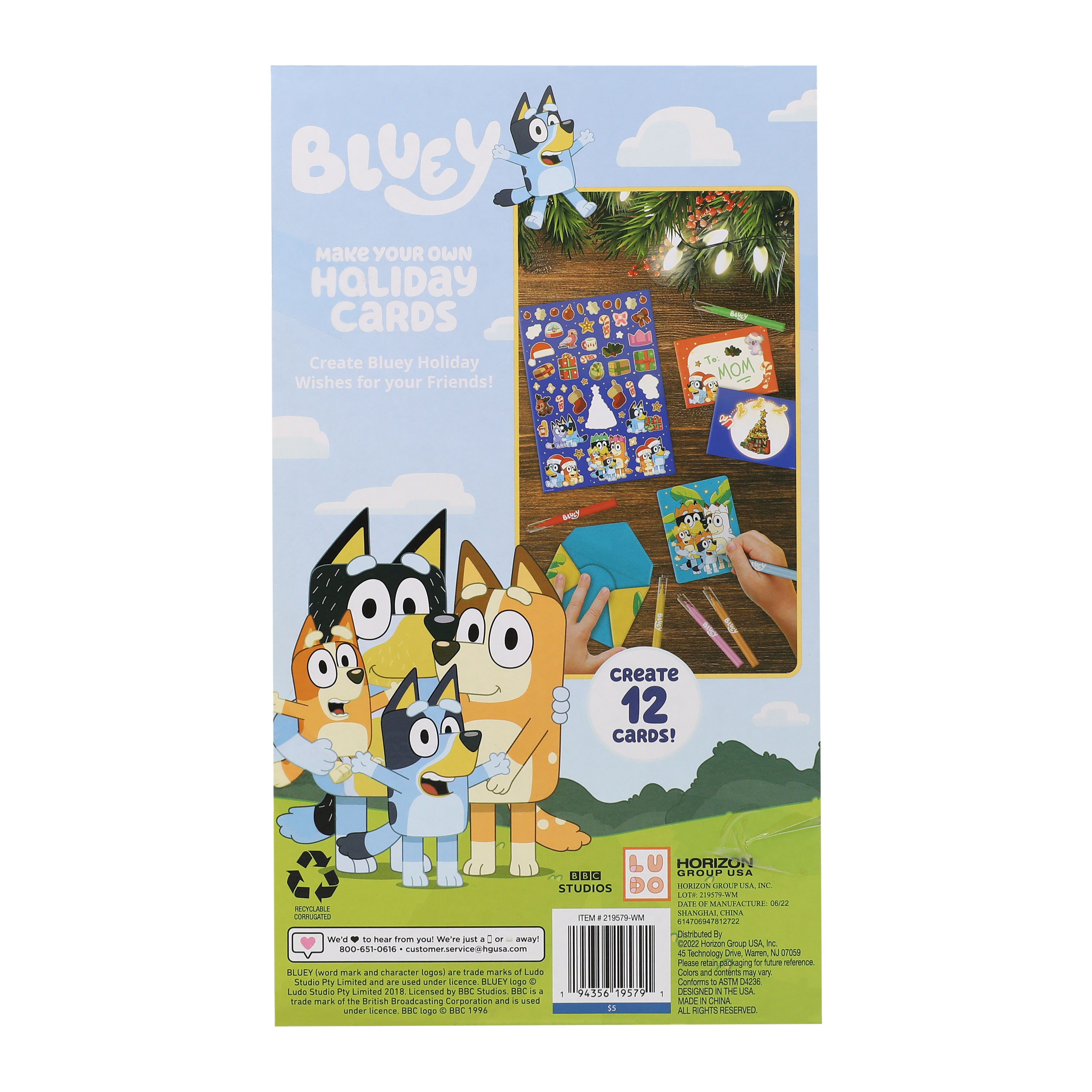 Bluey™ Make Your Own Holiday Cards