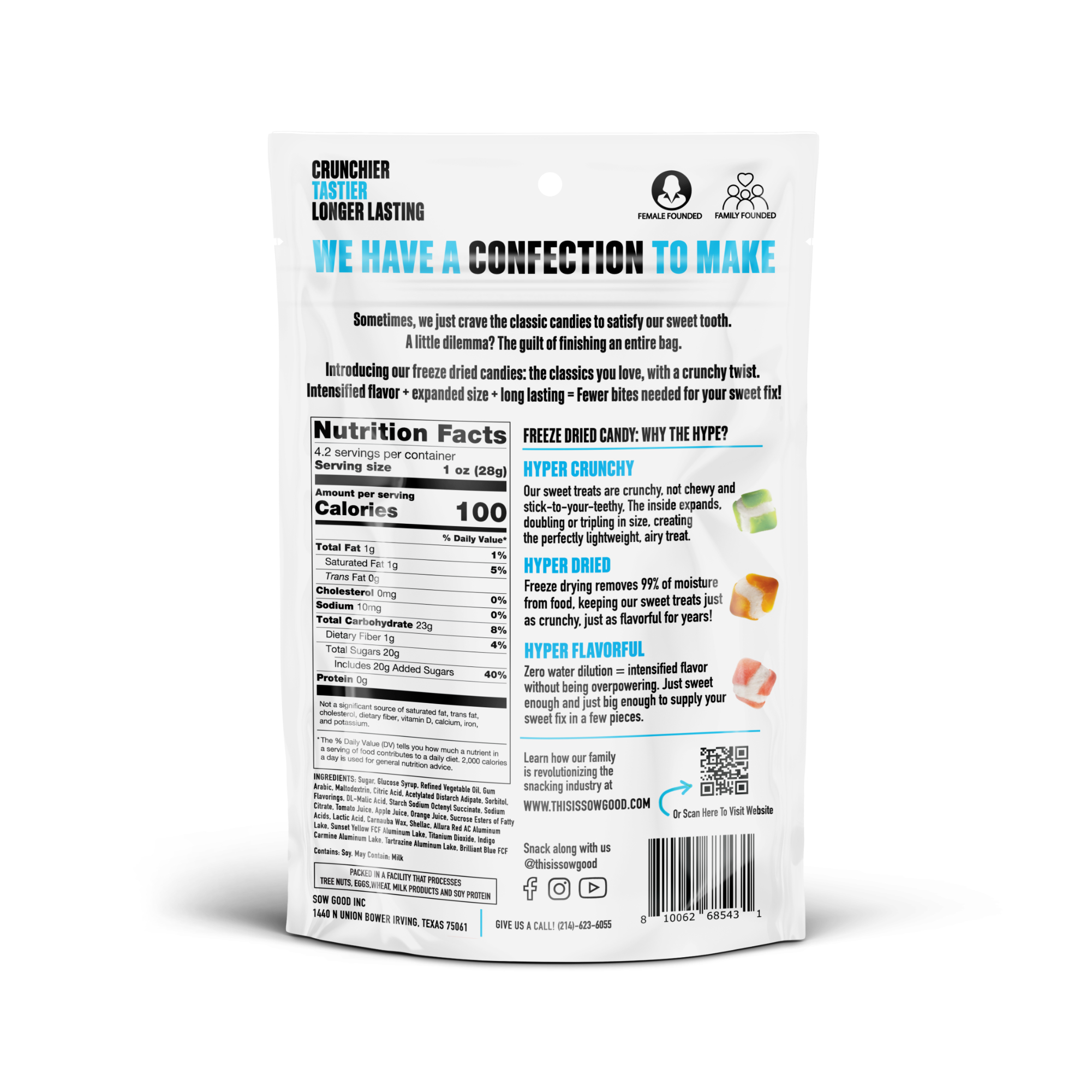 Sow Good™ Freeze Dried Sweet Squares Candy 4.2oz