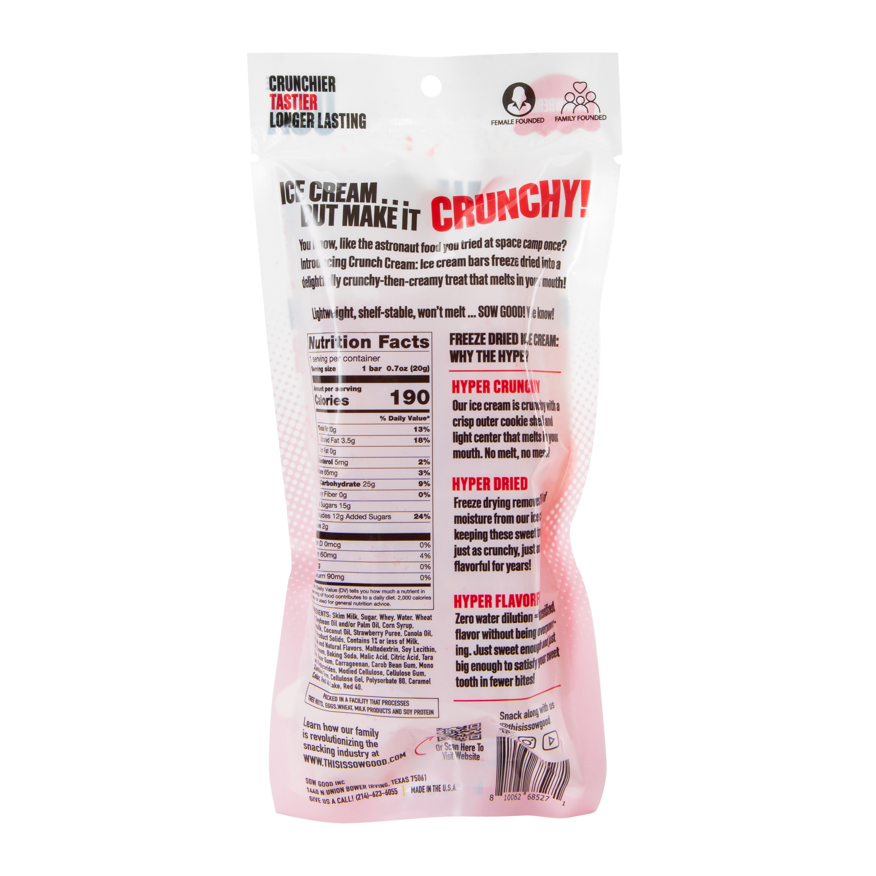 Sow Good™ Crunch Cream Freeze Dried Ice Cream Candy 0.7oz