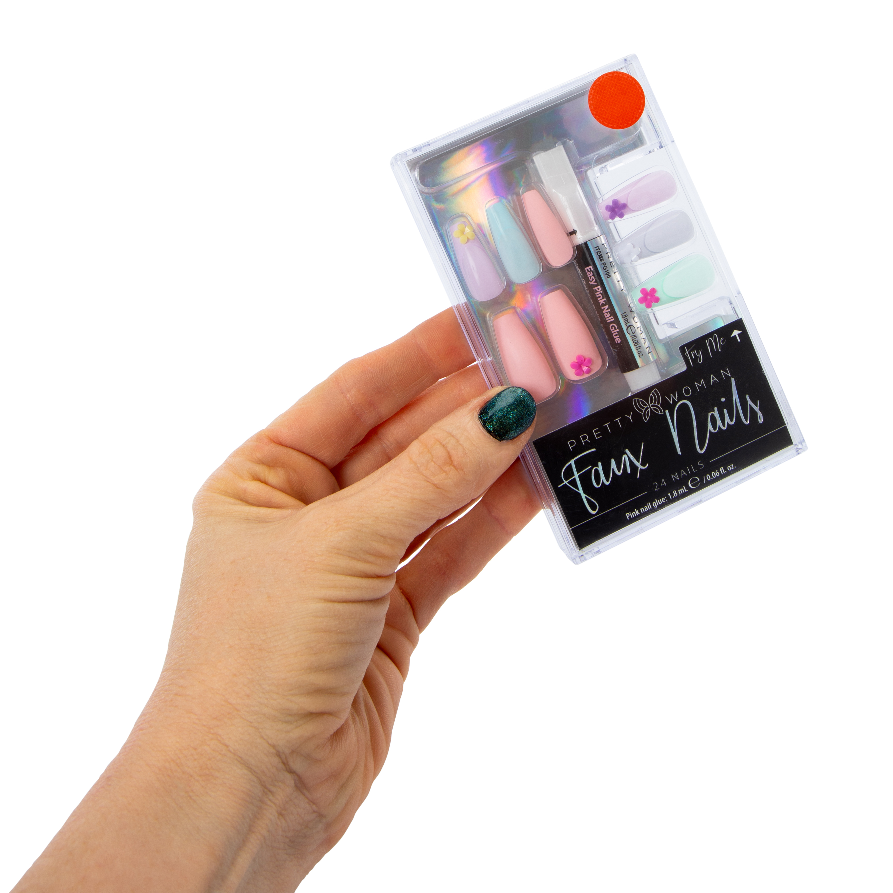 Pretty Woman Faux Nails With Nail Glue 24-Count