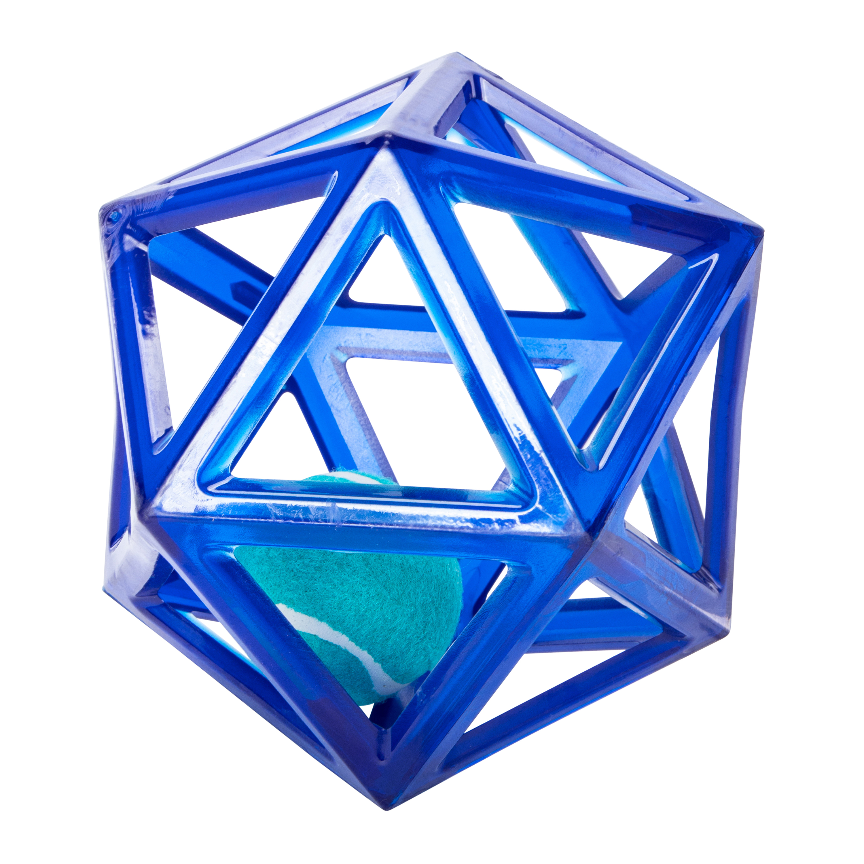 Hollow Geometric Dog Toy With Ball