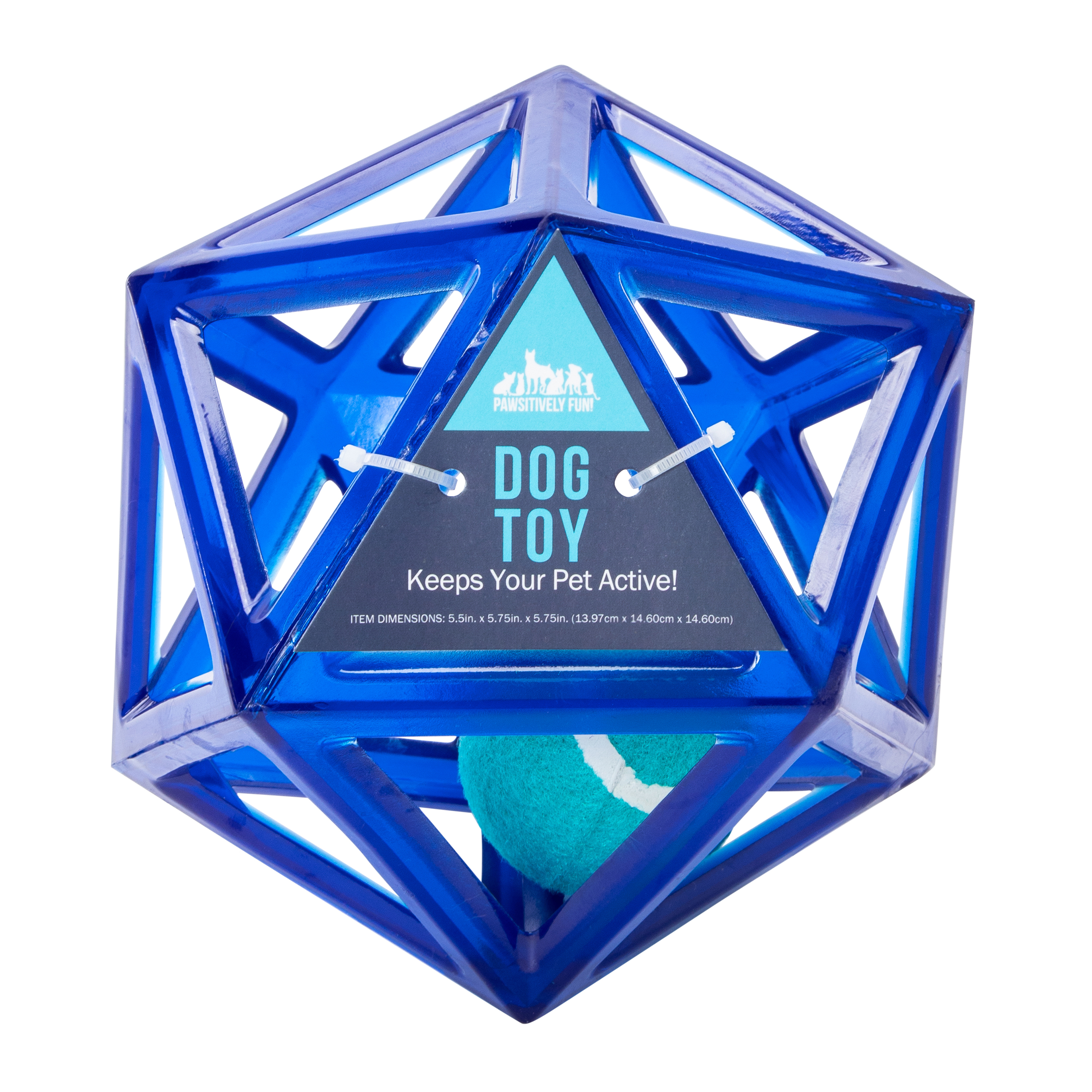 Hollow Geometric Dog Toy With Ball