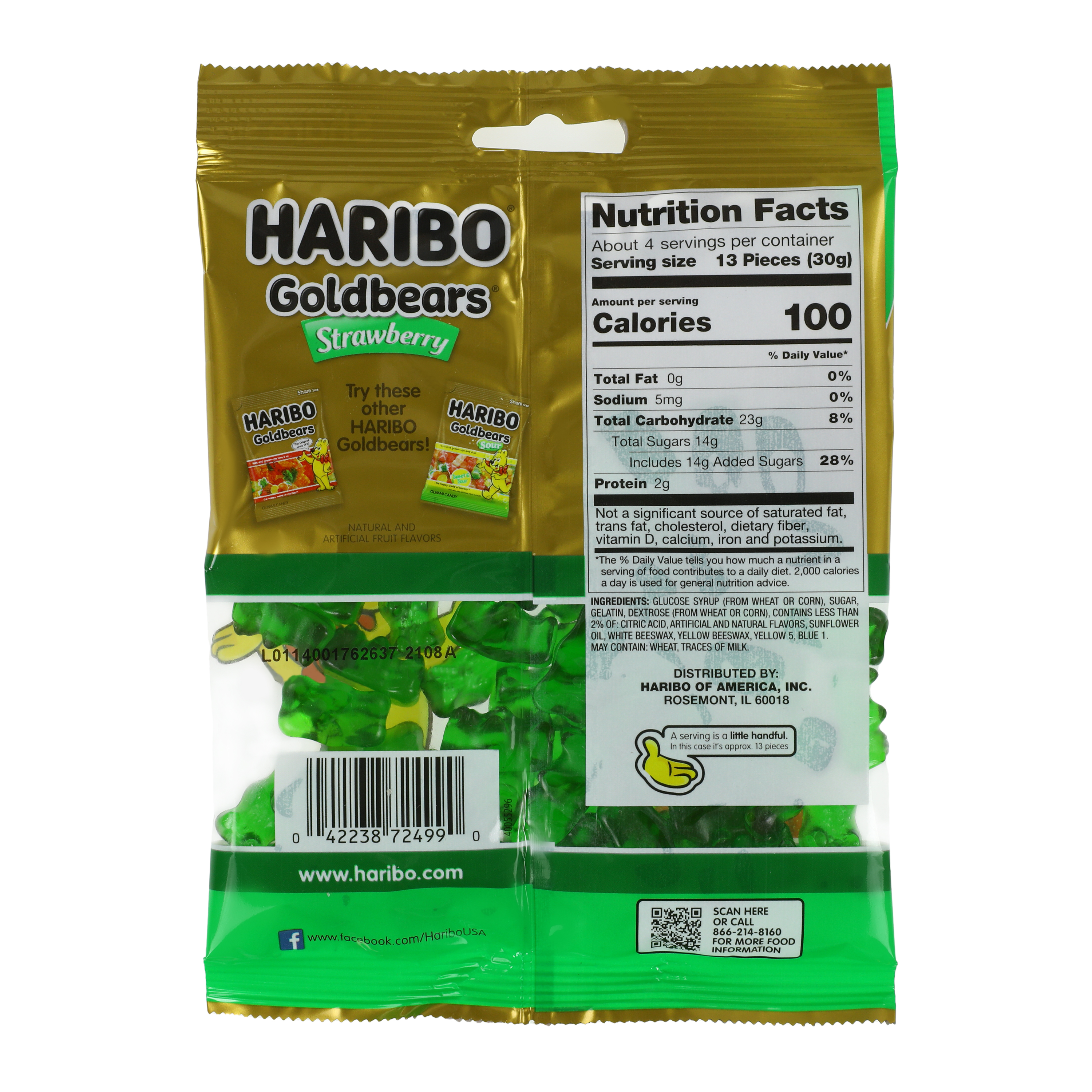 Haribo® Strawberry Goldbears® Gummi Candy 4oz