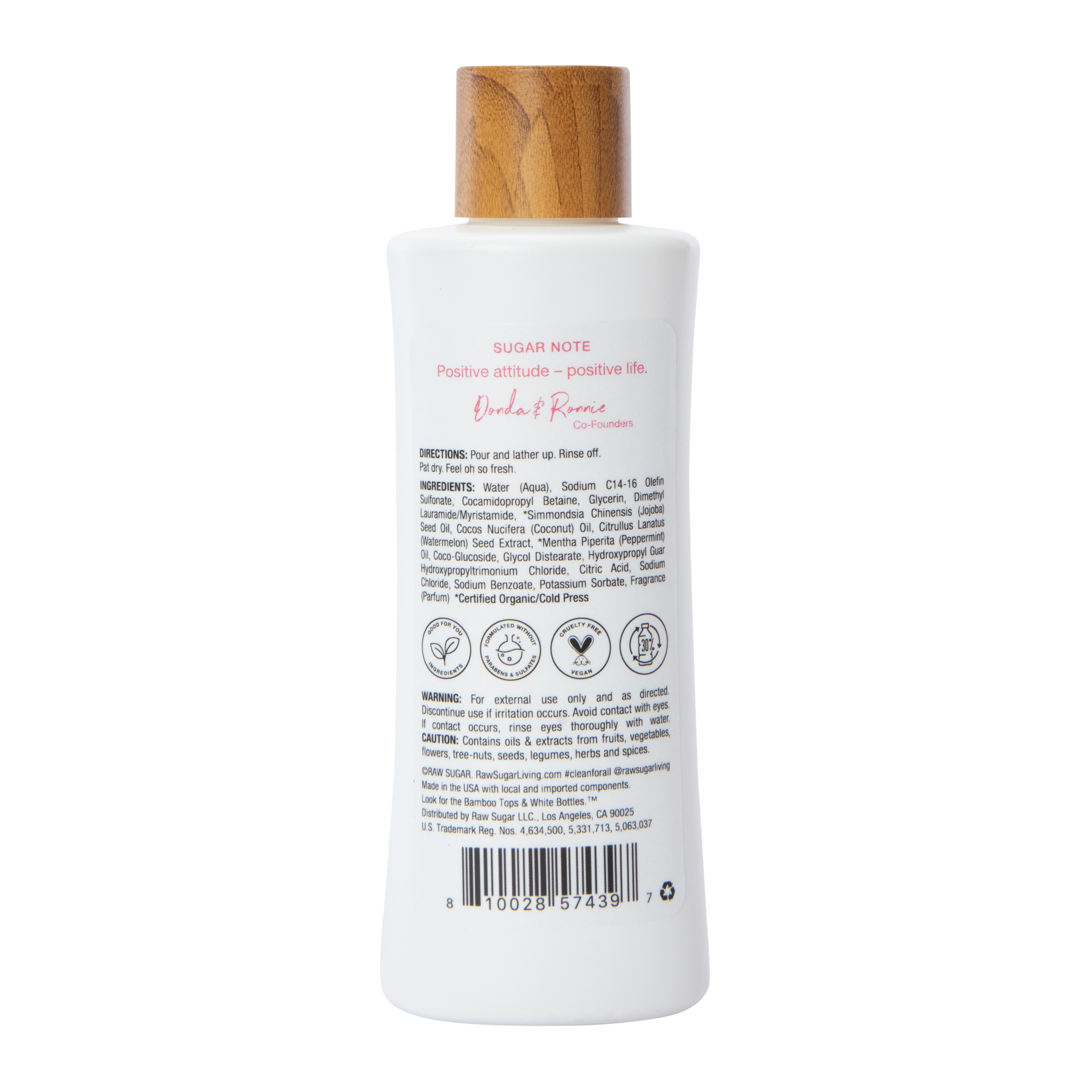 Raw Sugar® Travel Size Body Wash 3oz - Watermelon & Fresh Mint