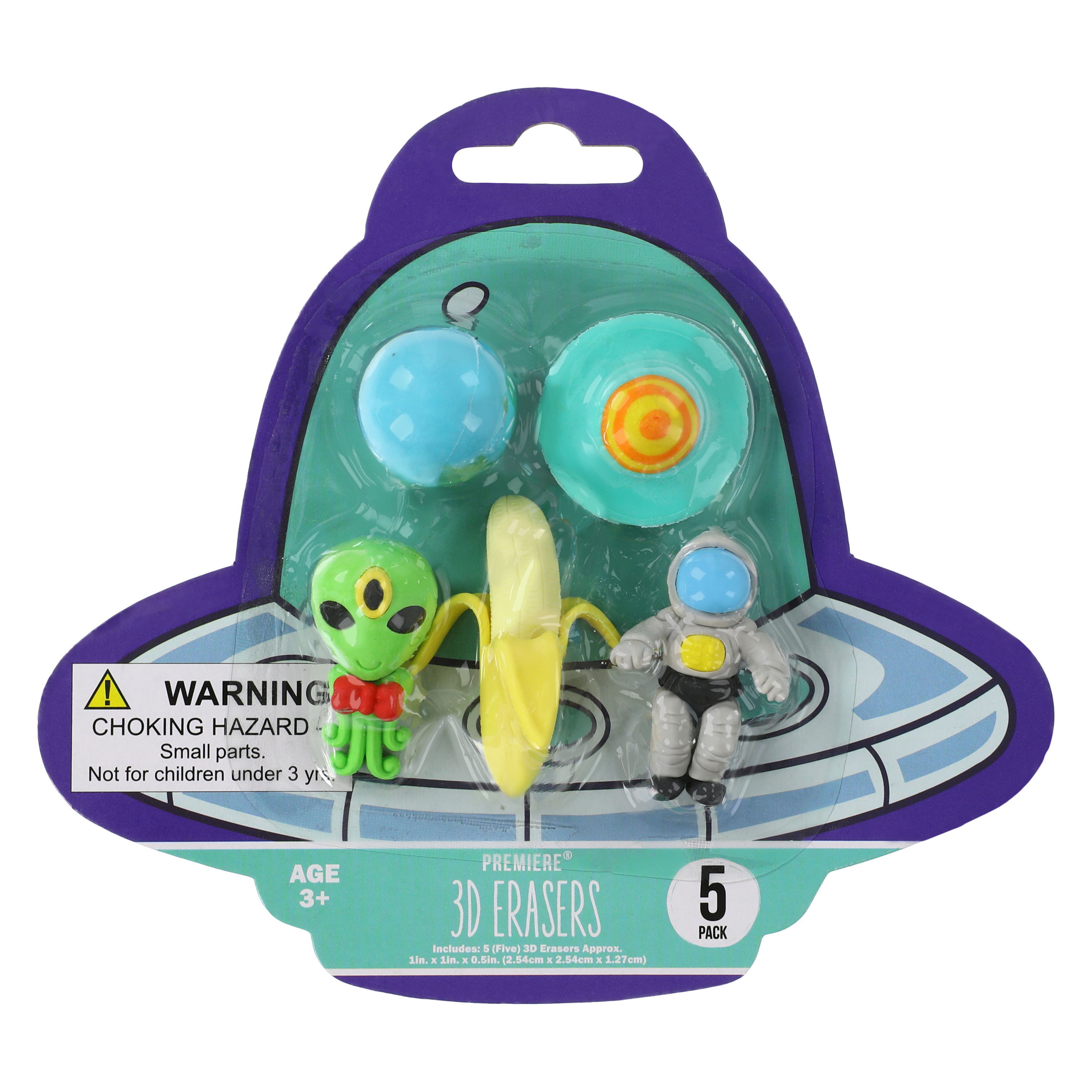 Premiere® Outer Space 3D Erasers 5-Count