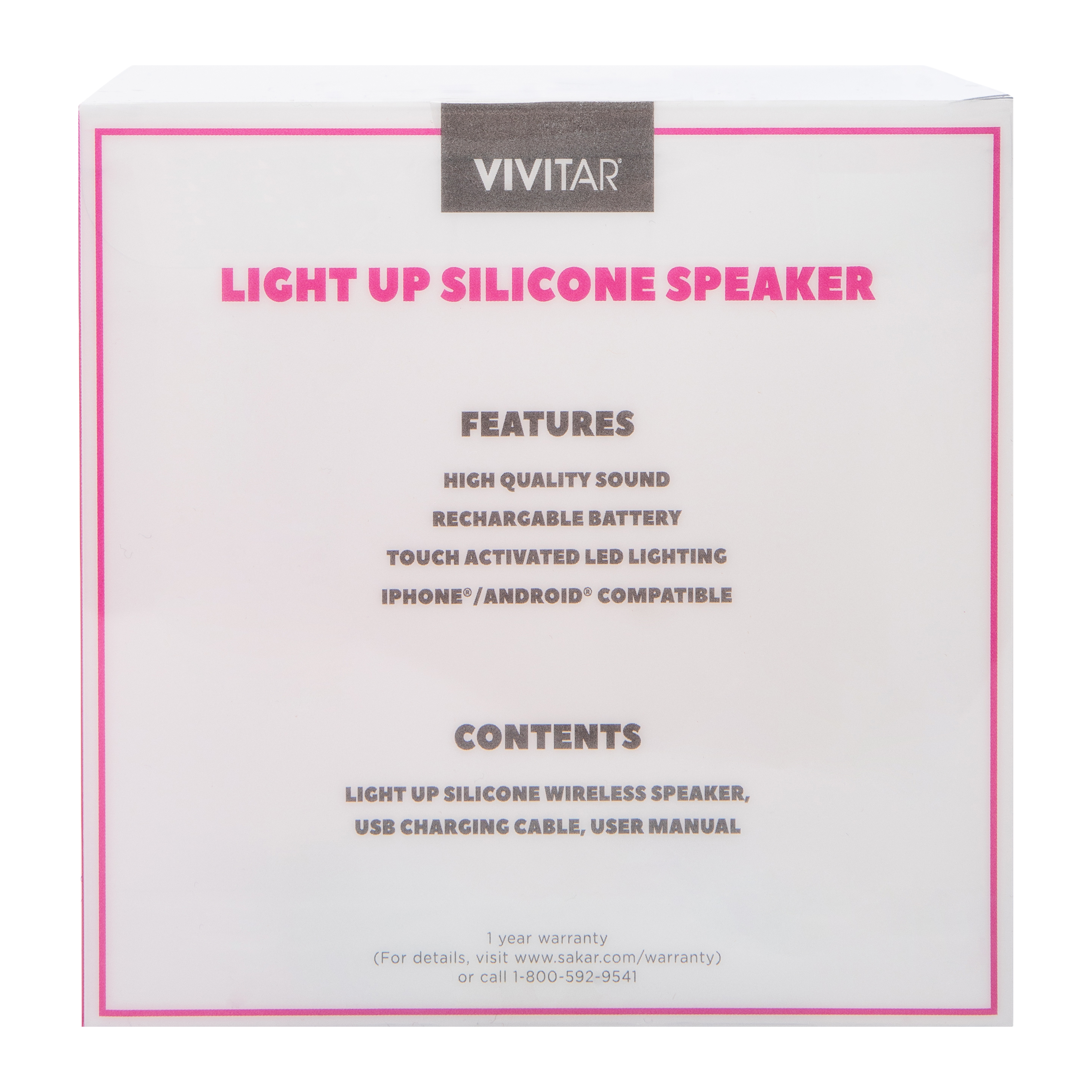 Vivitar® Light-Up Silicone Speaker
