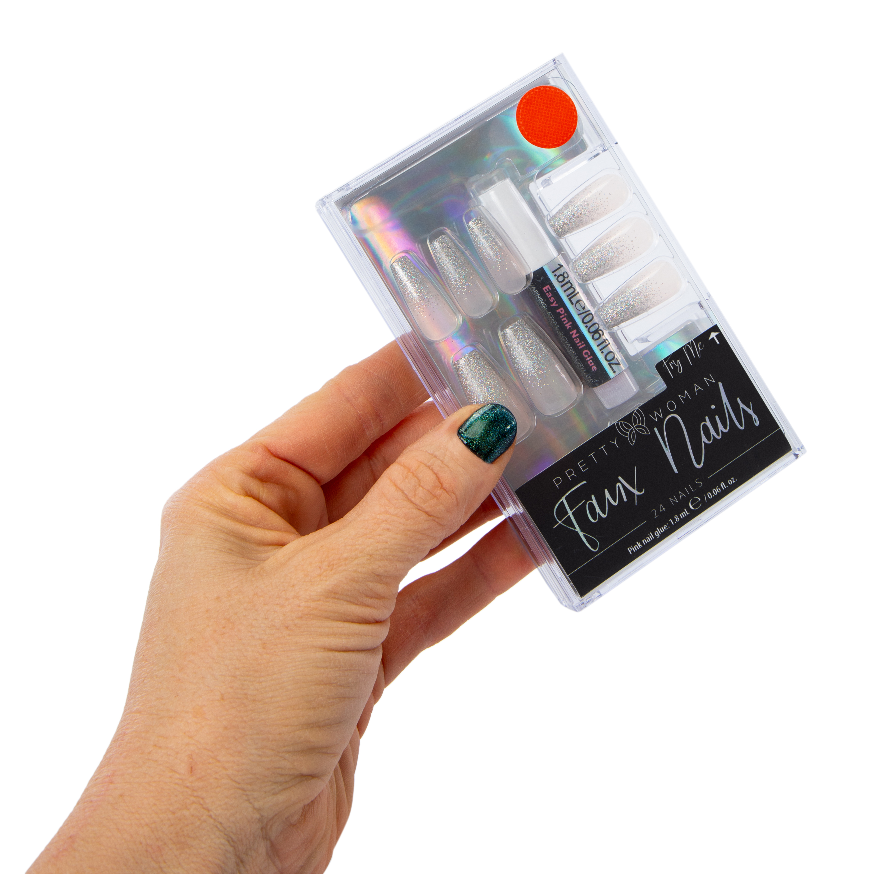 Pretty Woman Stiletto Faux Nails With Nail Glue 24-Count