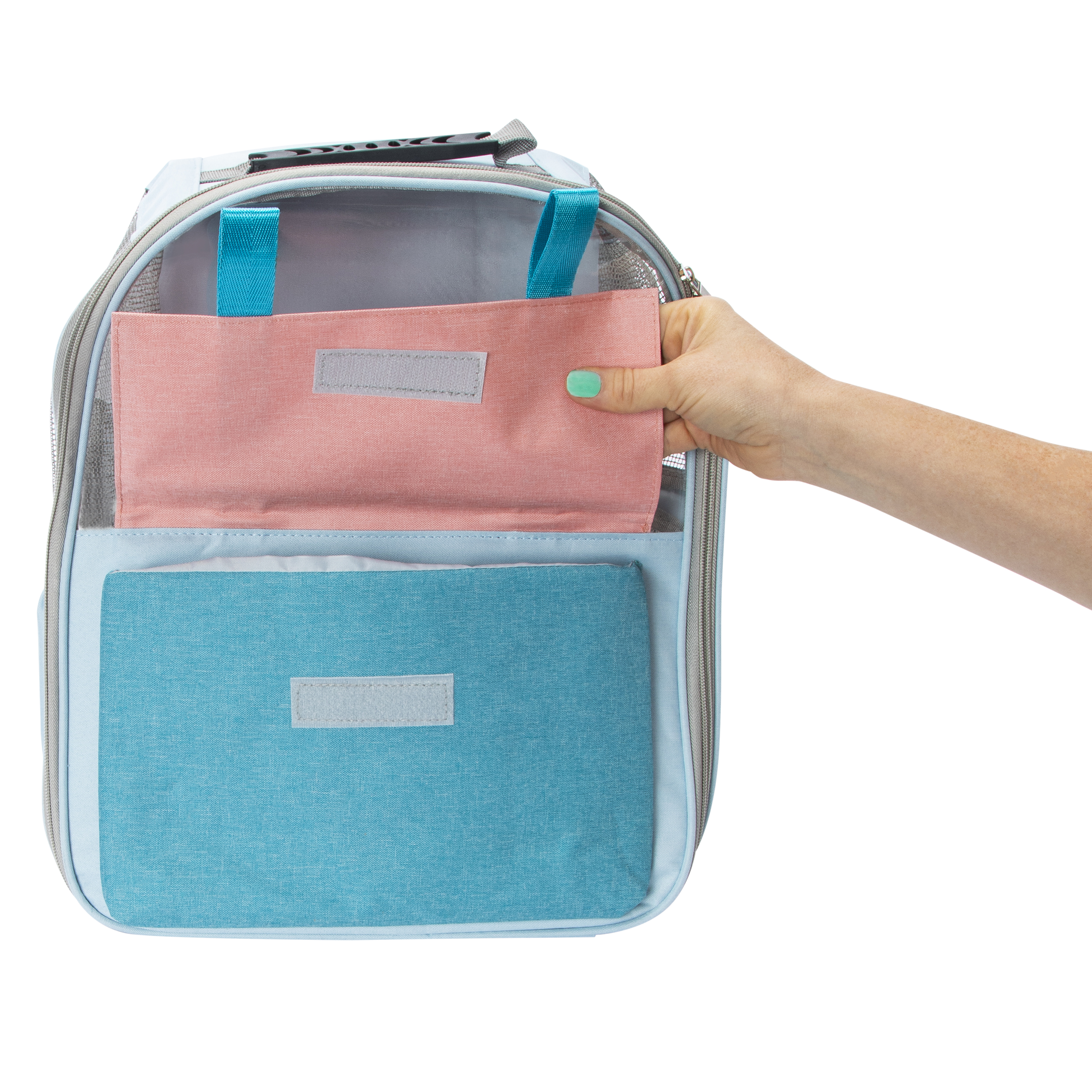Color Block Backpack Pet Carrier 15.7in