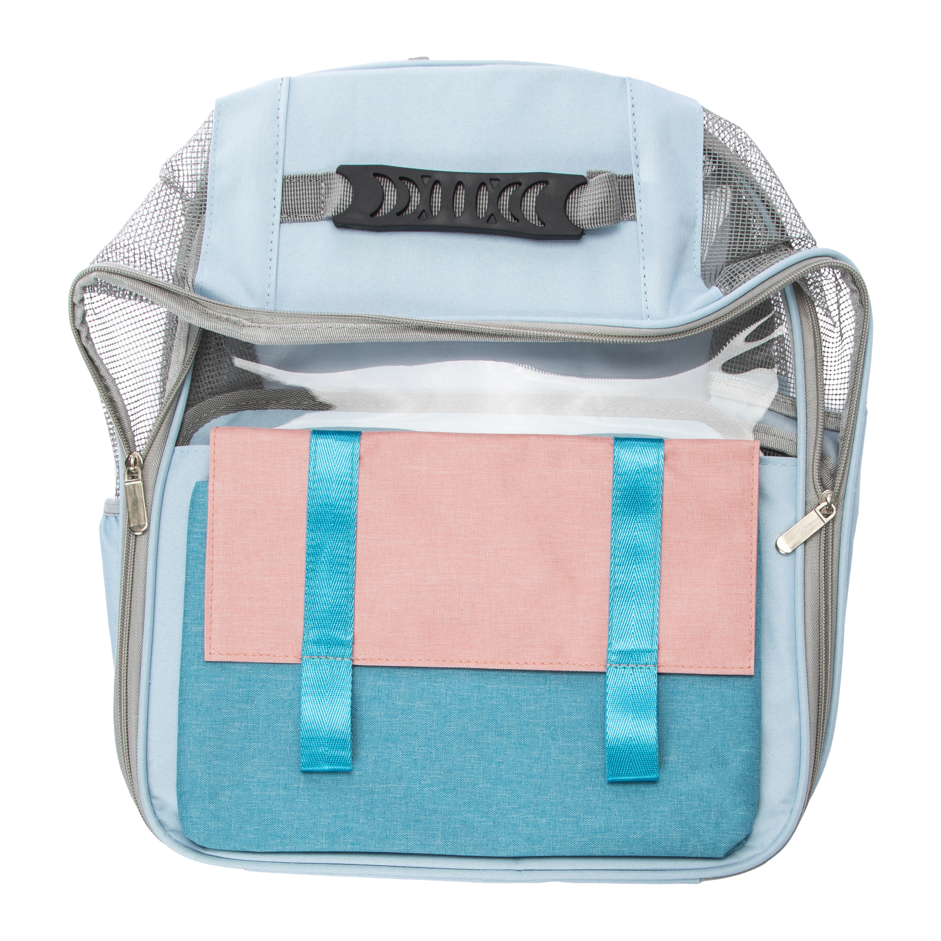 Color Block Backpack Pet Carrier 15.7in