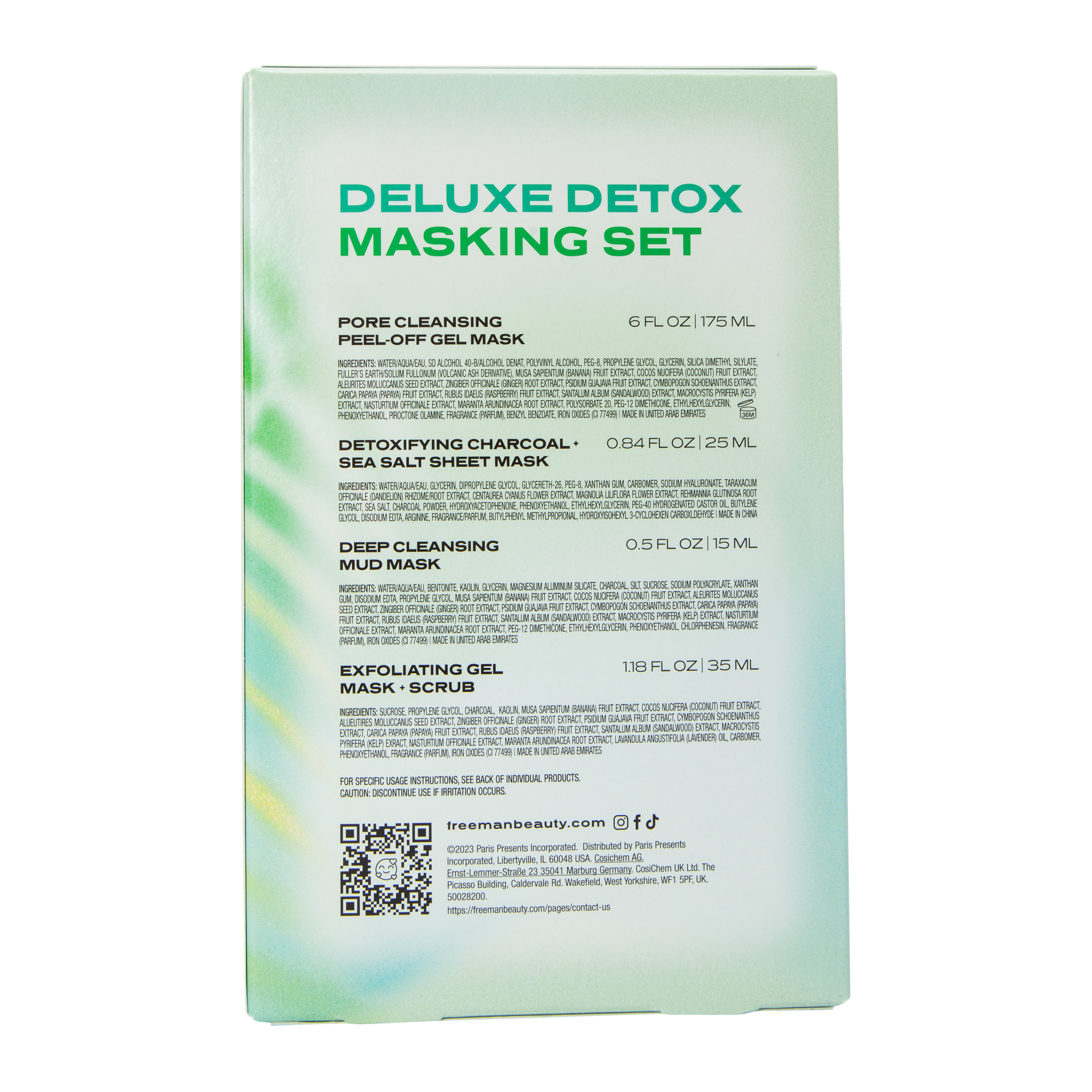Freeman® Deluxe Detox Masking Set 4-Piece