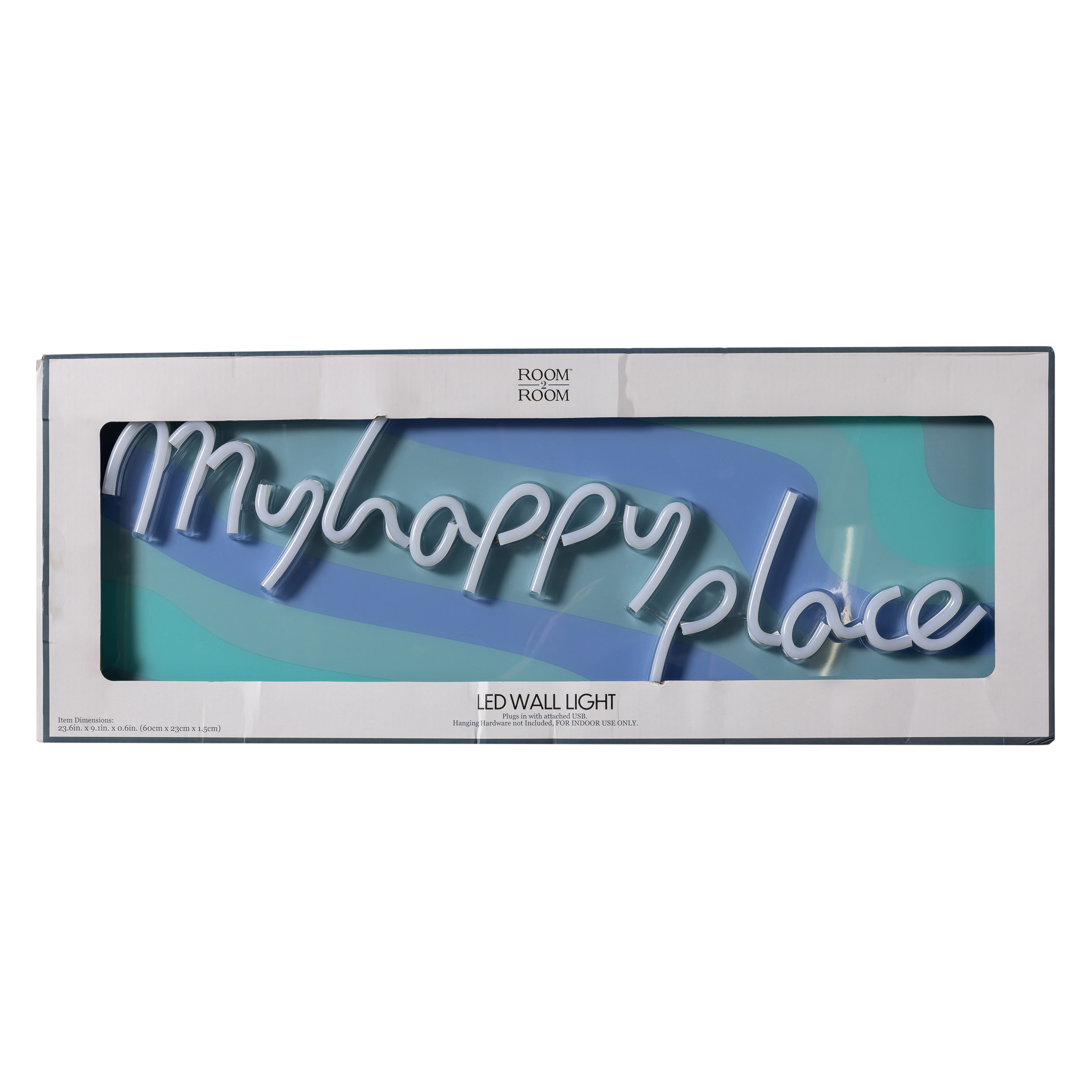 My Happy Place LED Wall Light 23.6in x 9.1in