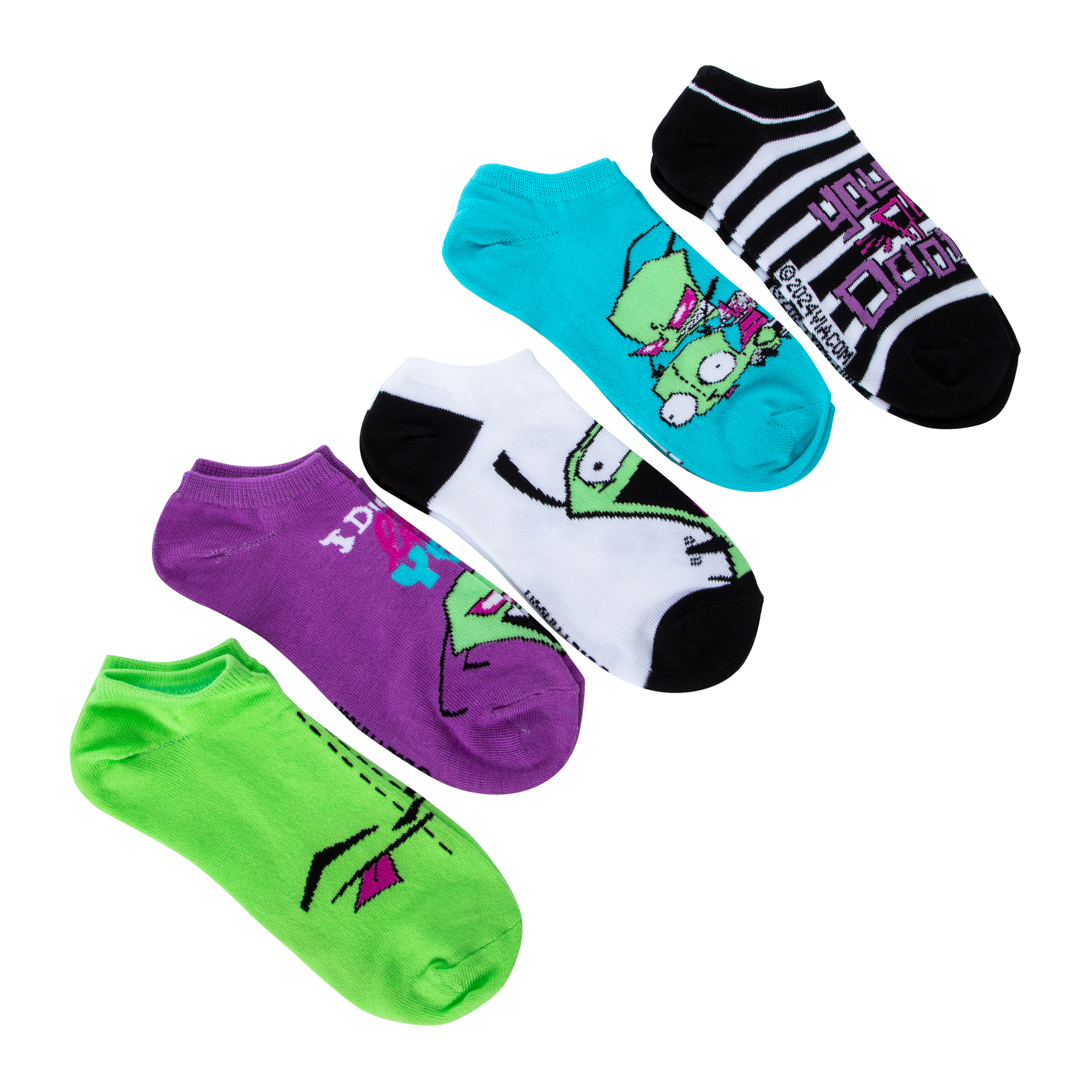 Nickelodeon™ Invader Zim Ladies No-Show Socks 5-Pack