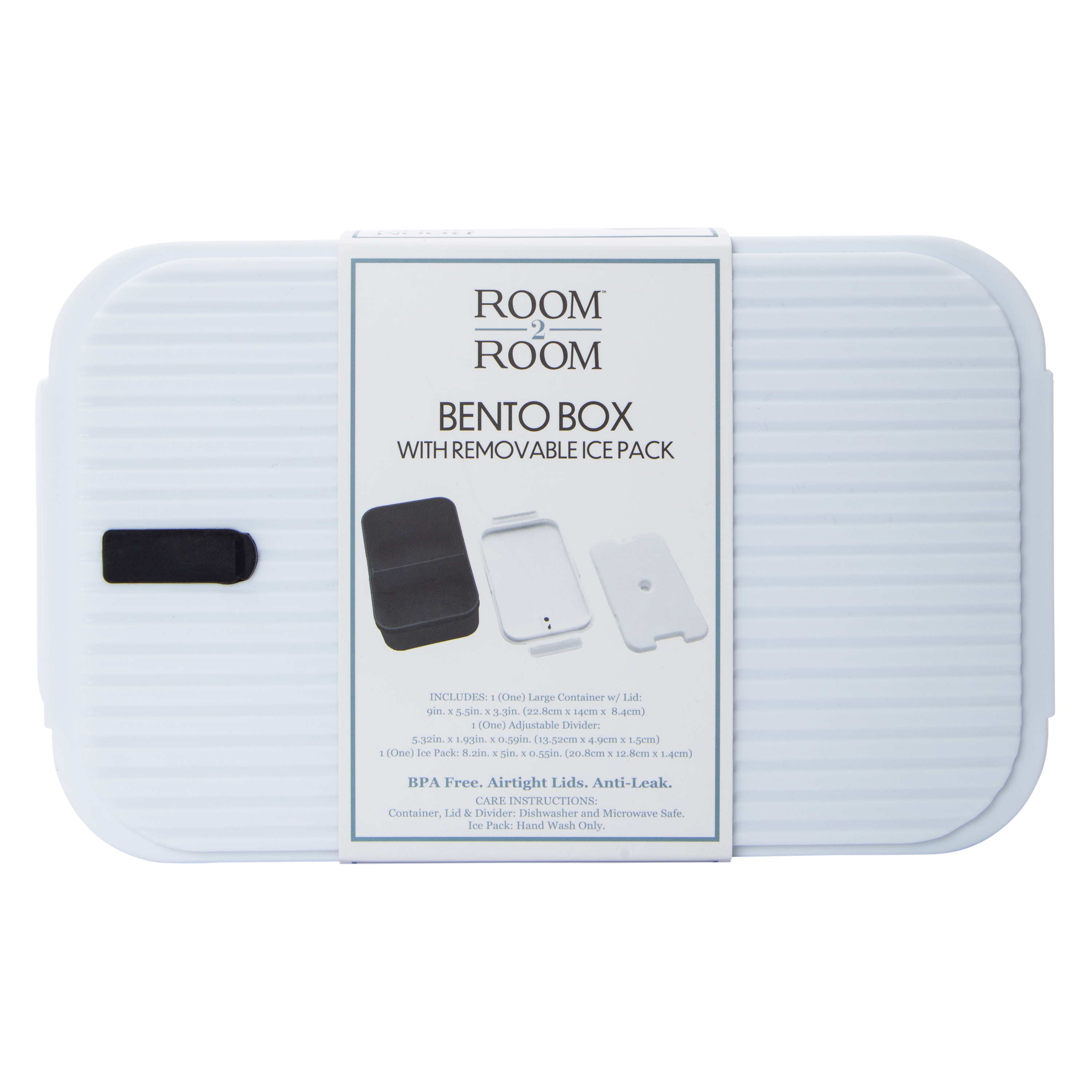 Ribbed Bento Box With Removable Ice Pack