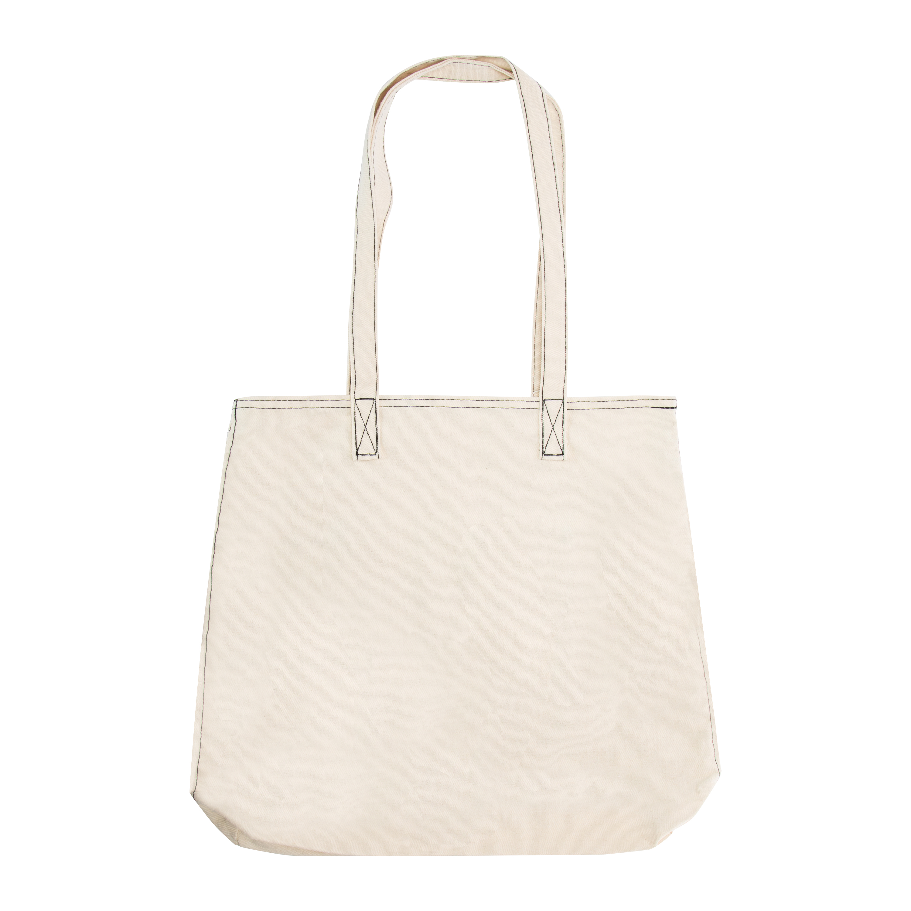 Contrast-Stitch Tote Bag