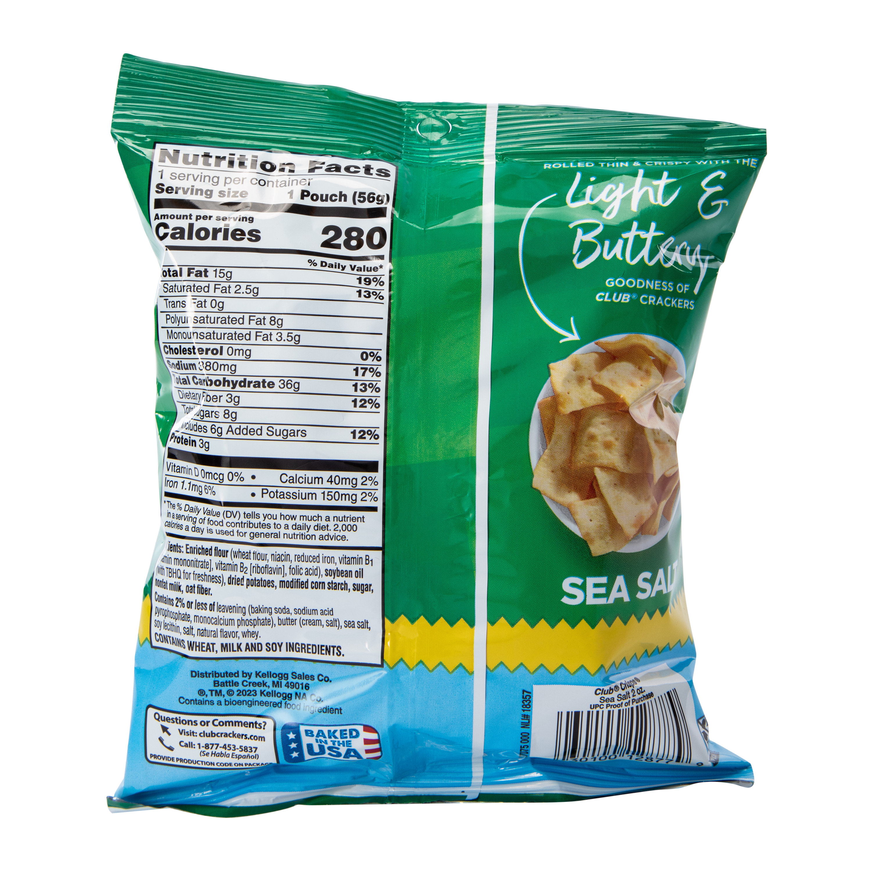 Club® Crisps Baked Snacks 2oz - Sea Salt