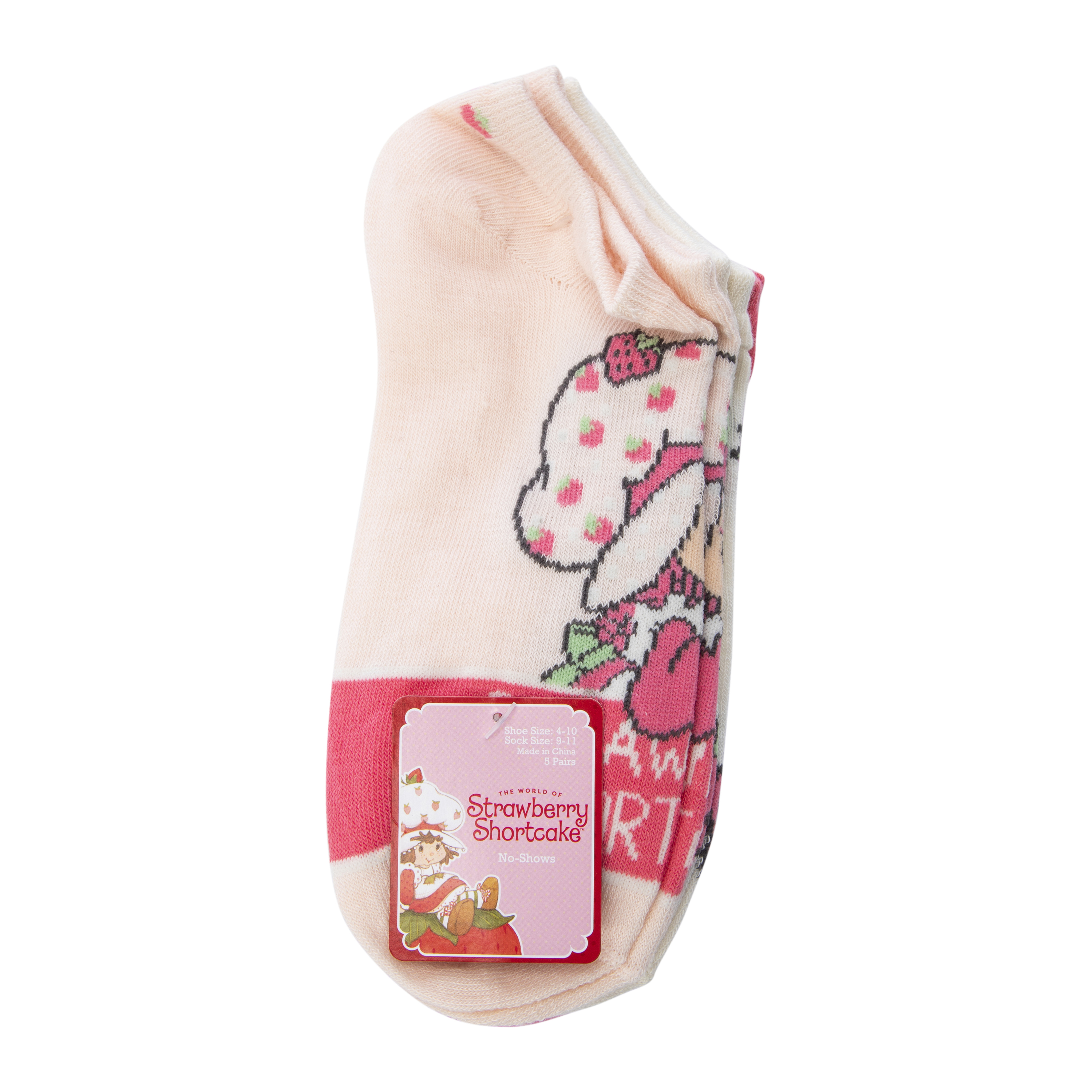 Strawberry Shortcake™ Ladies No-Show Socks 5-Pack