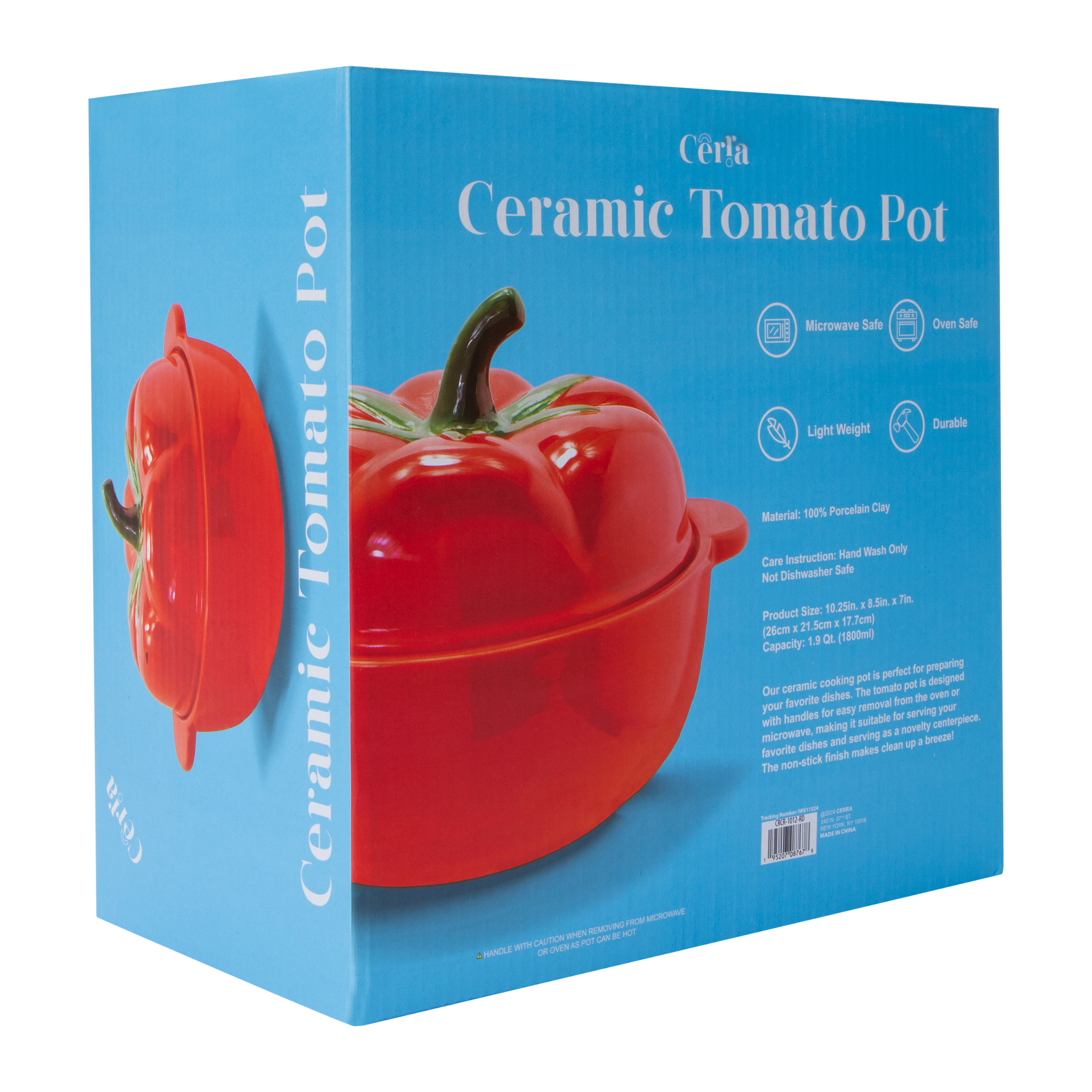 Ceramic Dumpling Pot  Cookware With Lid 10in