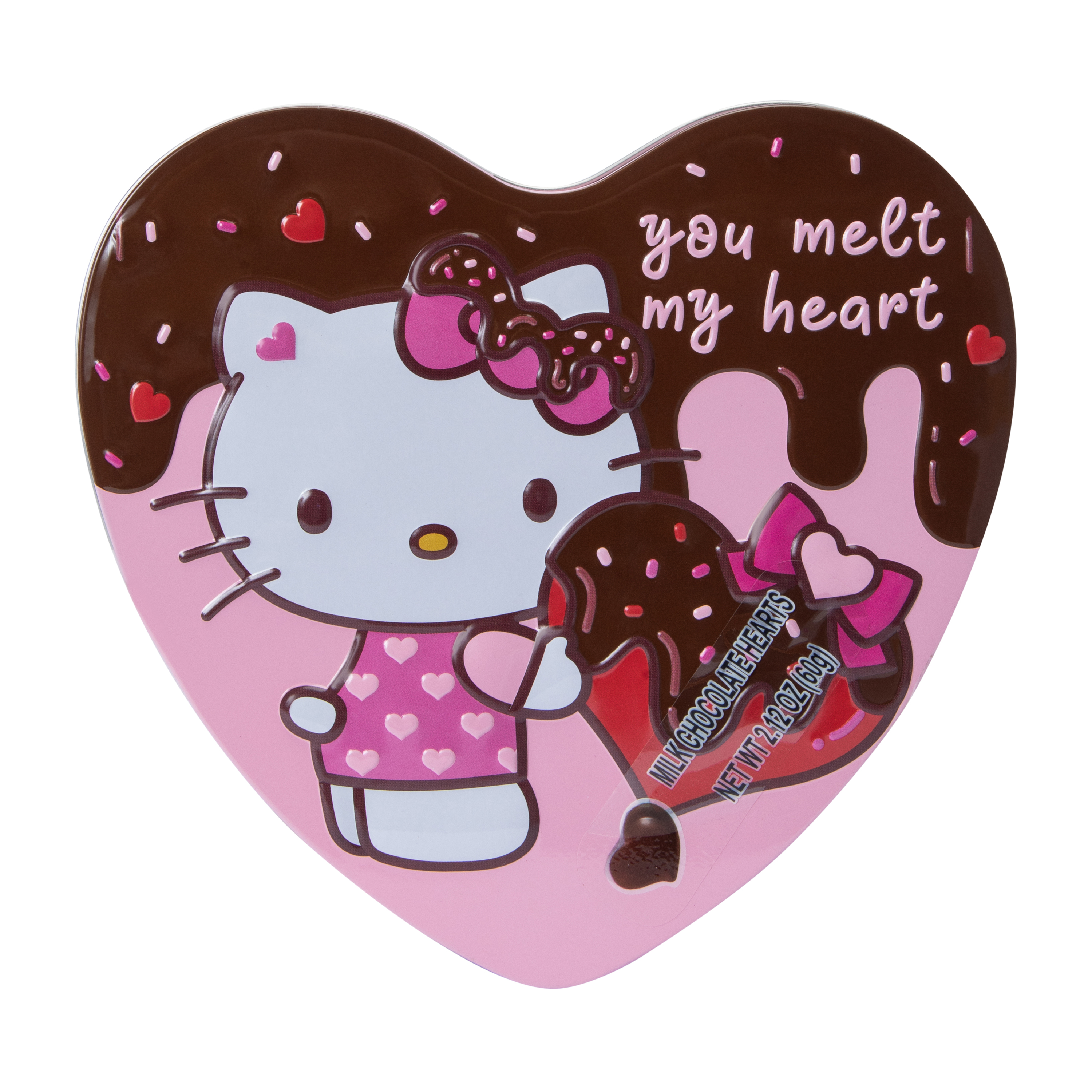 Hello Kitty Milk Chocolate Hearts Tin Box 2.12oz