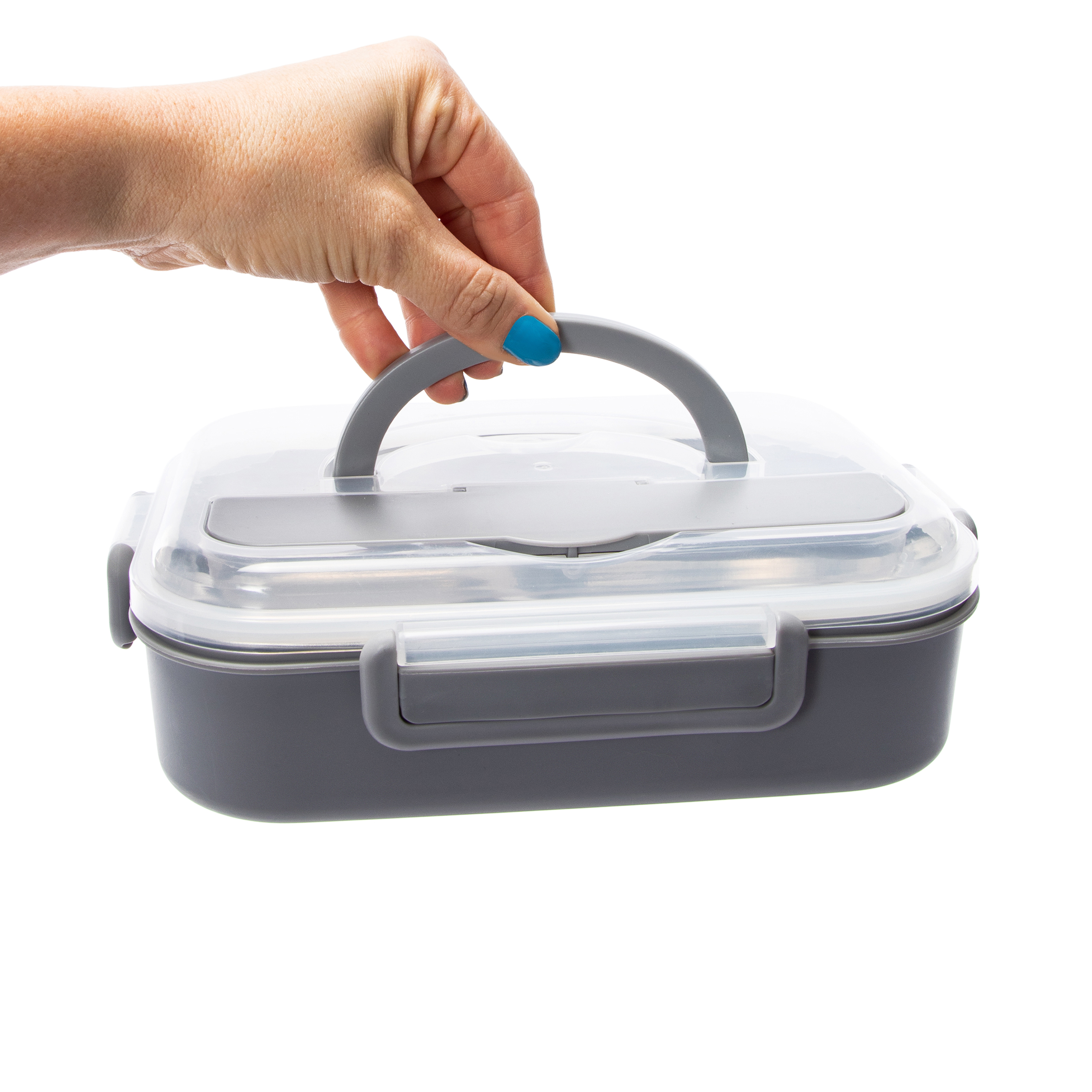 4-Piece Stainless Steel Bento Box 9.5in x 6.7in