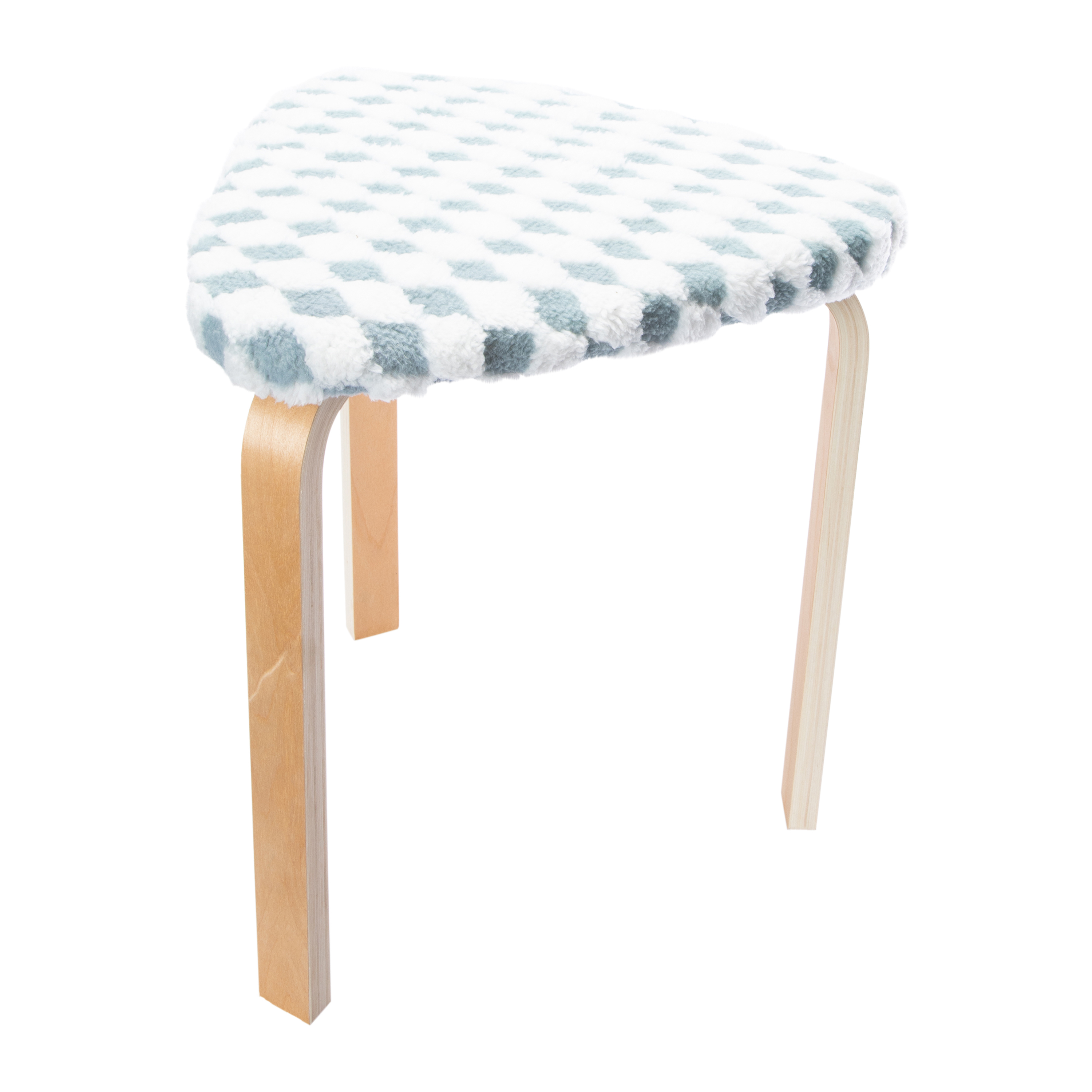 Checkered Stool 15.75in x 17.99in