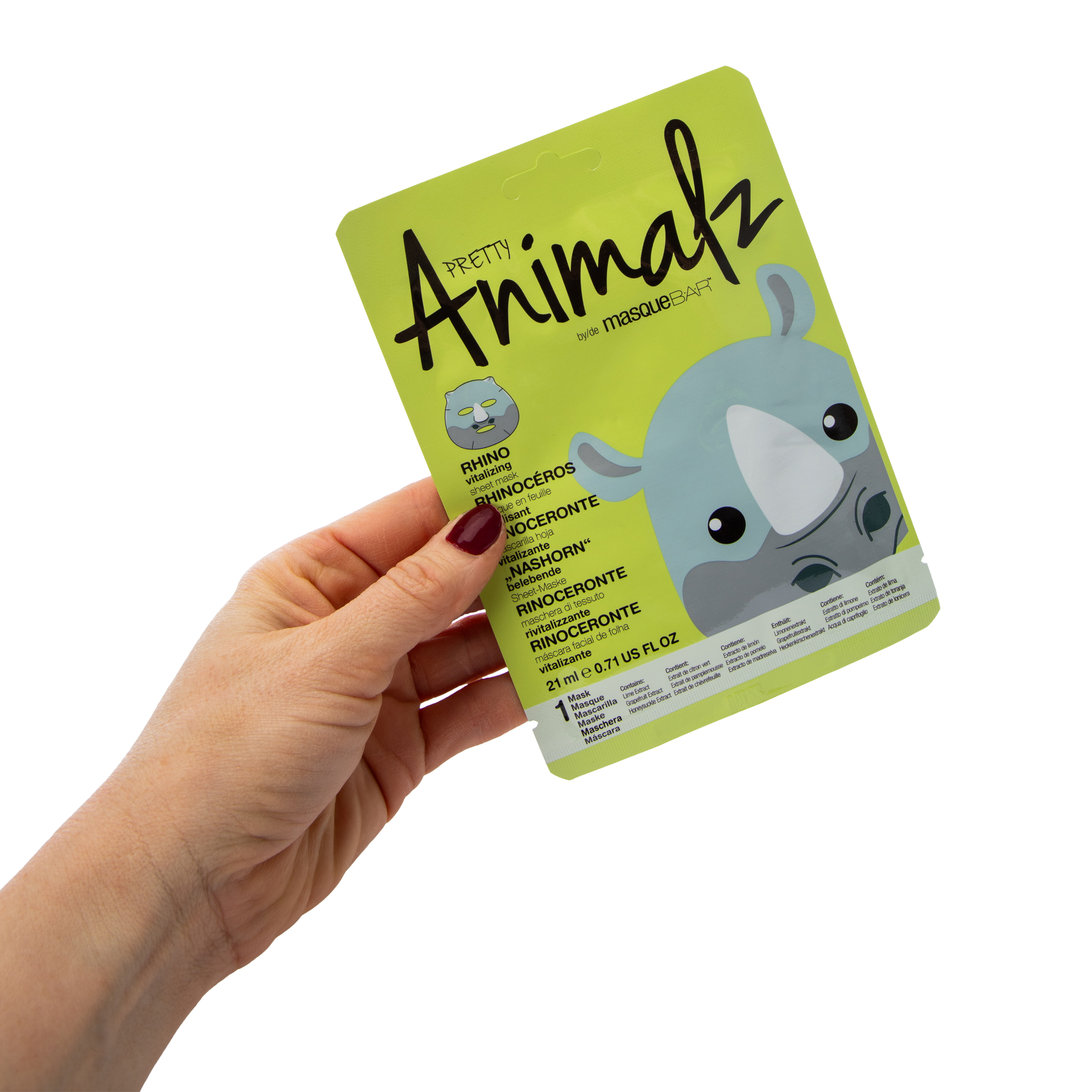 Masque Bar™ Pretty Animalz Rhino Sheet Mask 0.71oz