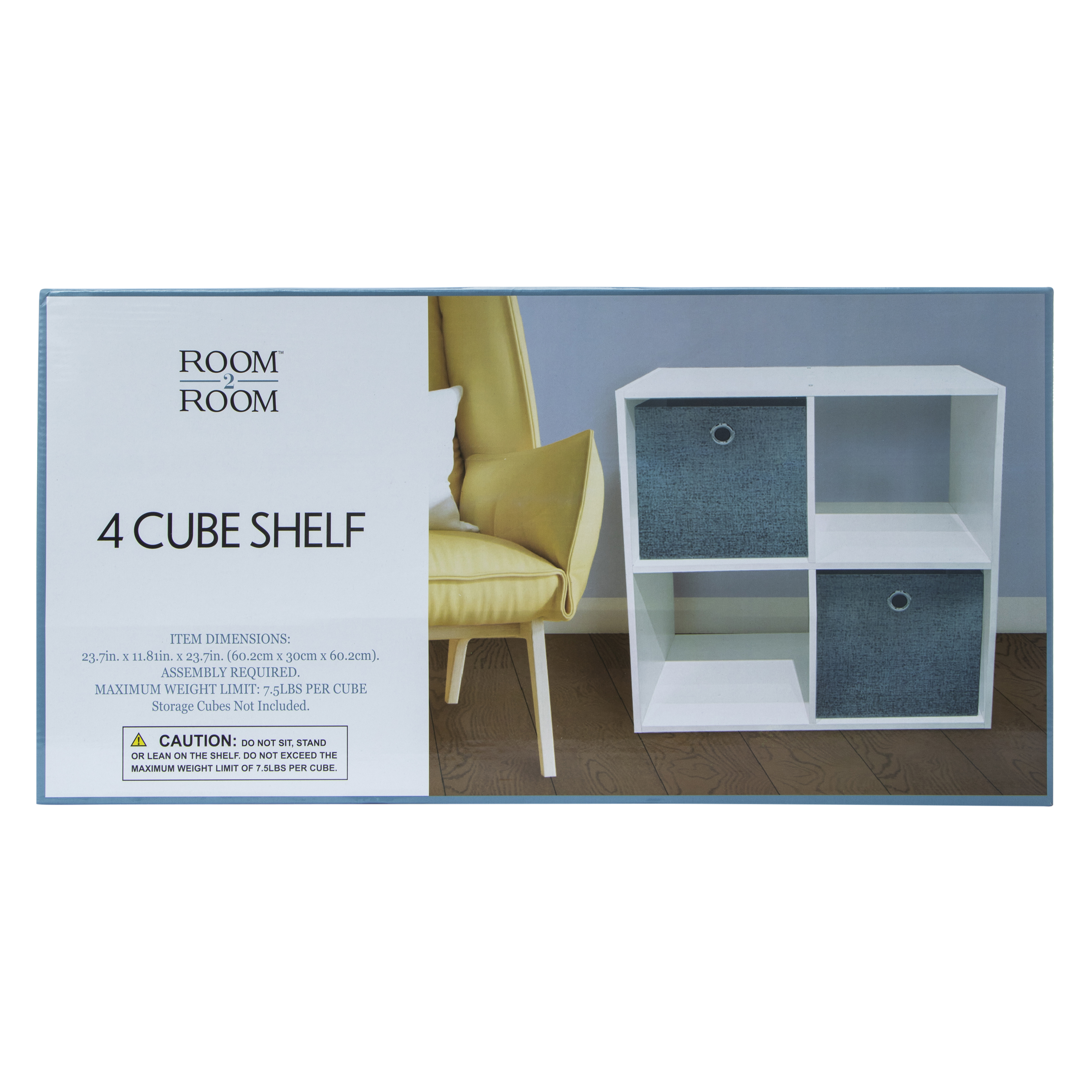 4-Cube Storage Shelf 23.7in
