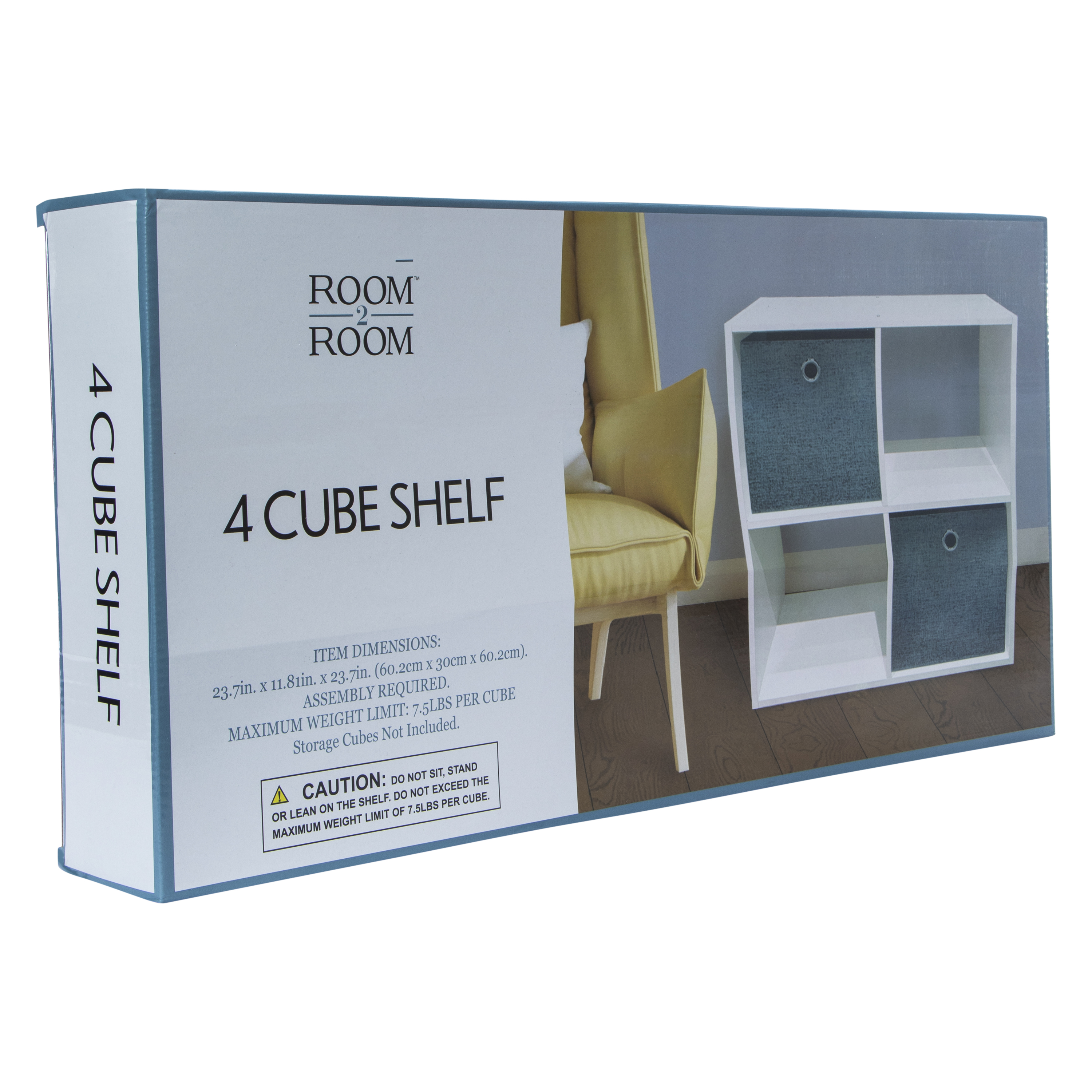 4-Cube Storage Shelf 23.7in