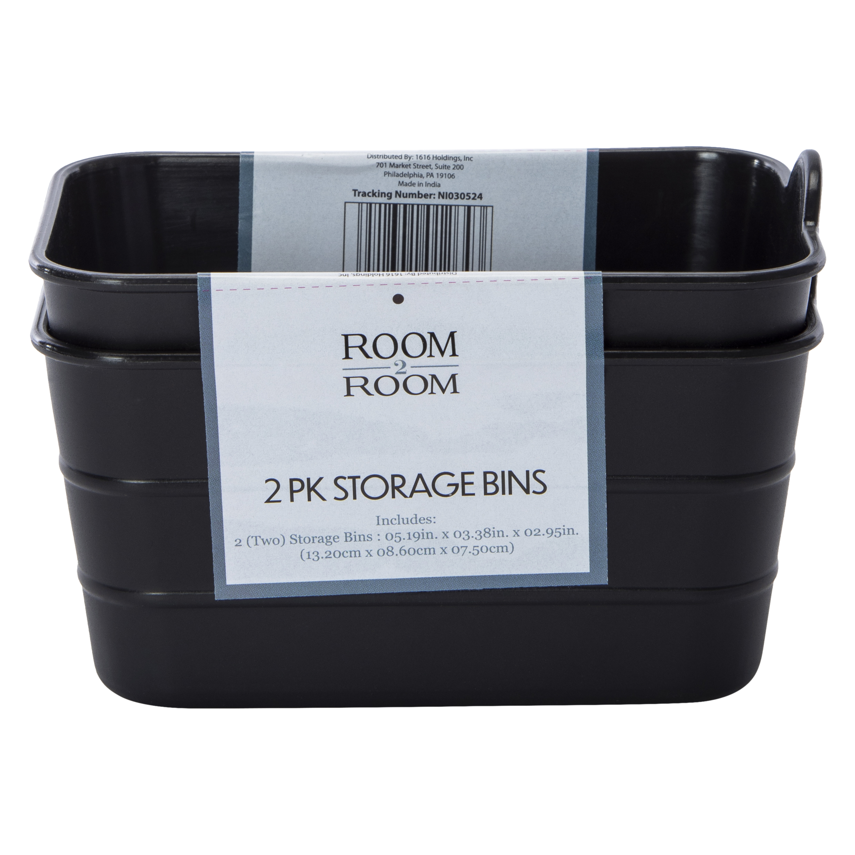 2-Pack Small Storage Bins 5.19in x 3.38in