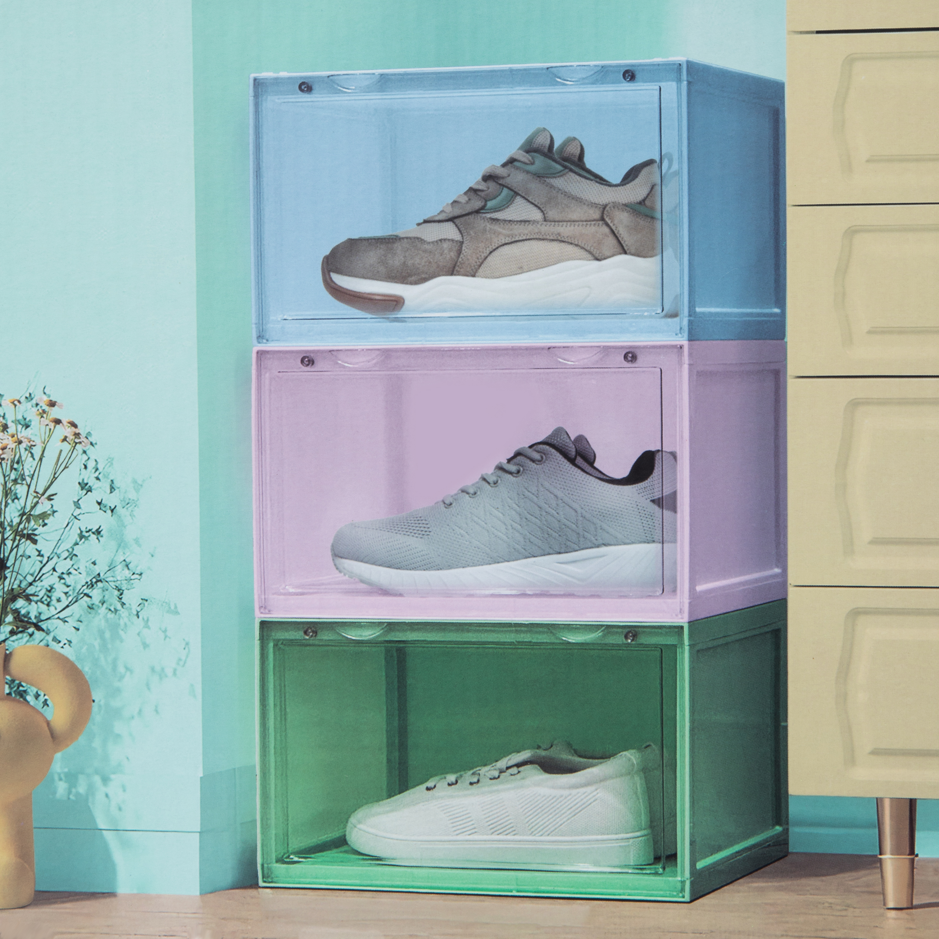 Stackable Shoe Boxes 3-Count