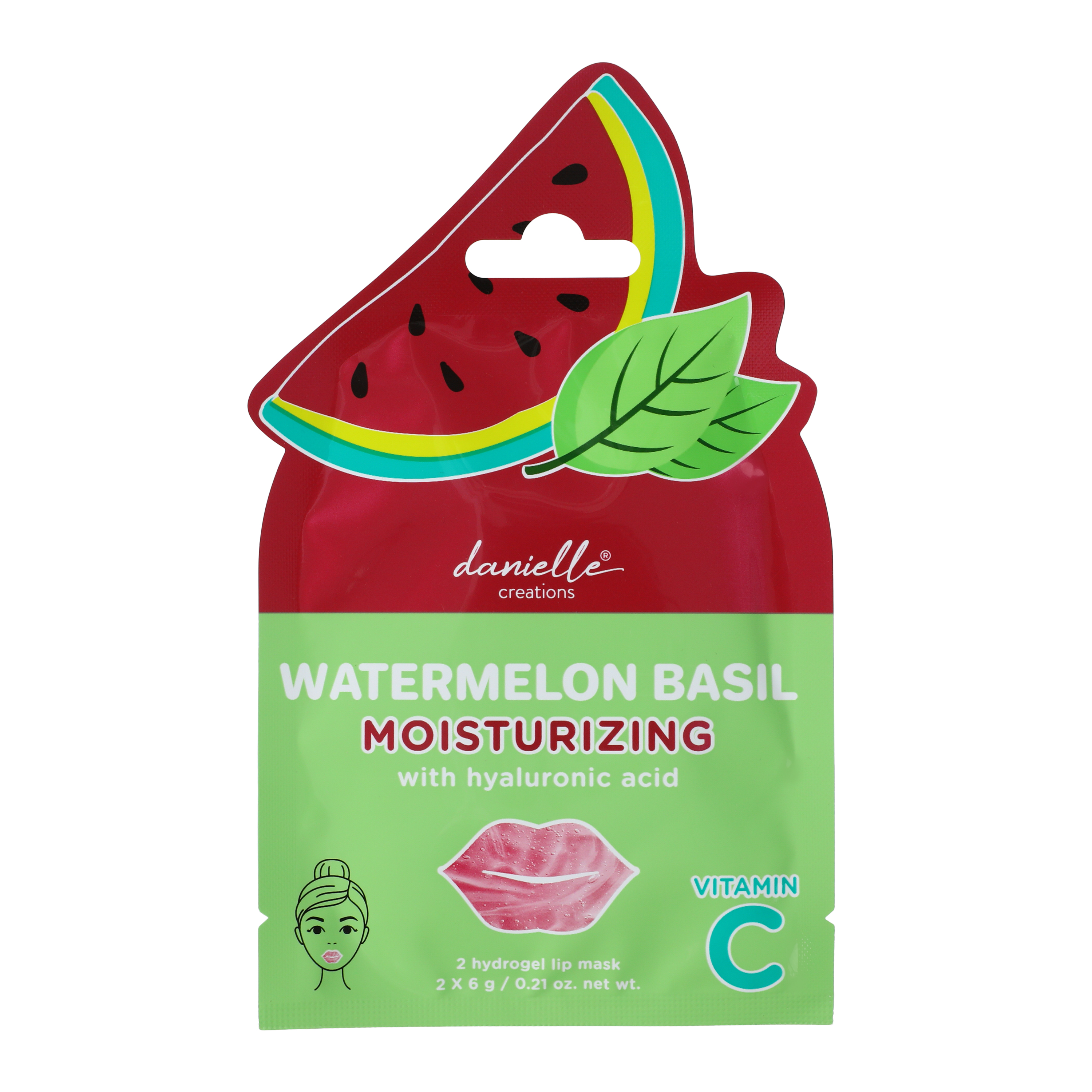 Danielle Creations® Watermelon Basil Hydrogel Lip Masks 2-Count