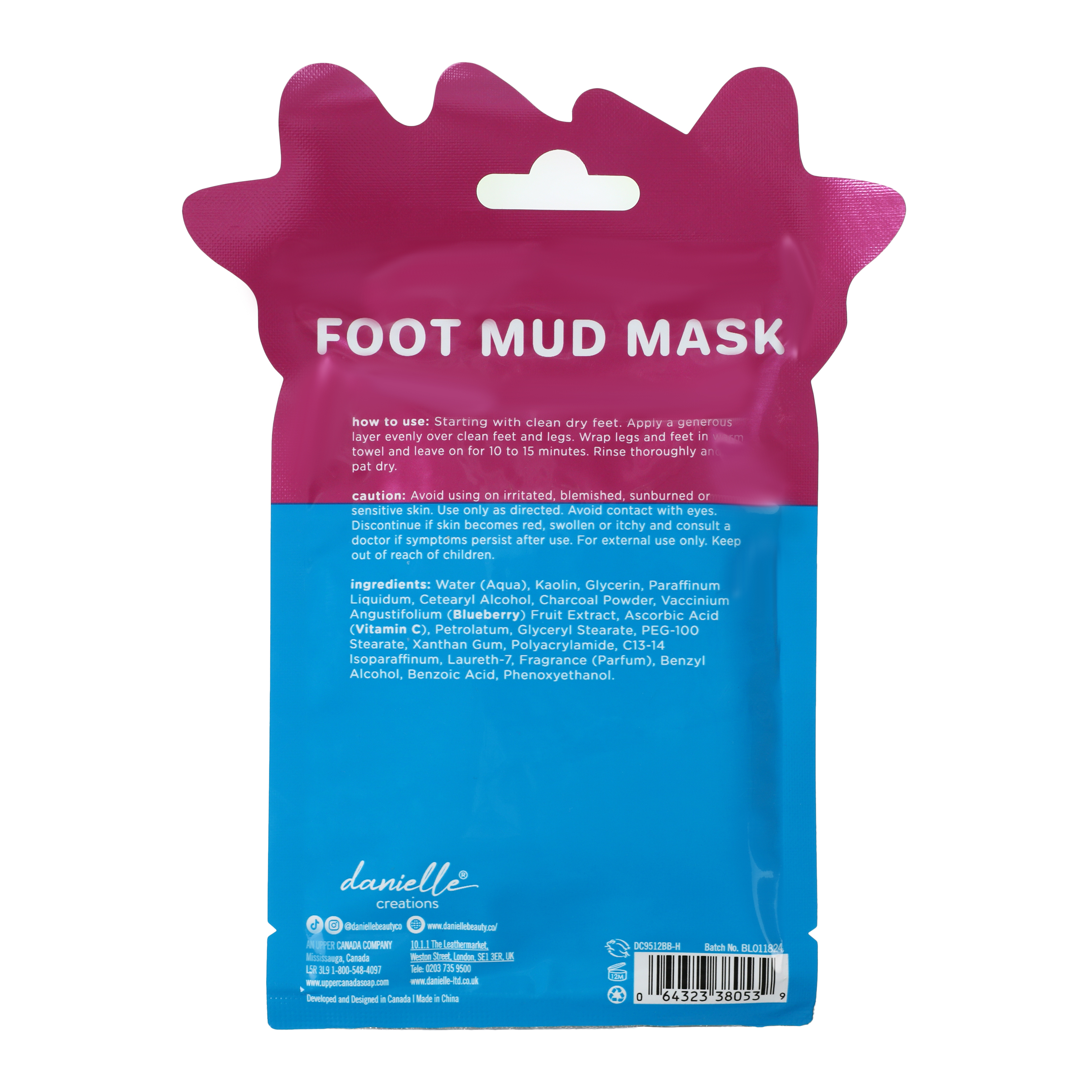 Danielle Creations® Blueberry Acai Foot Mud Mask 1.41oz