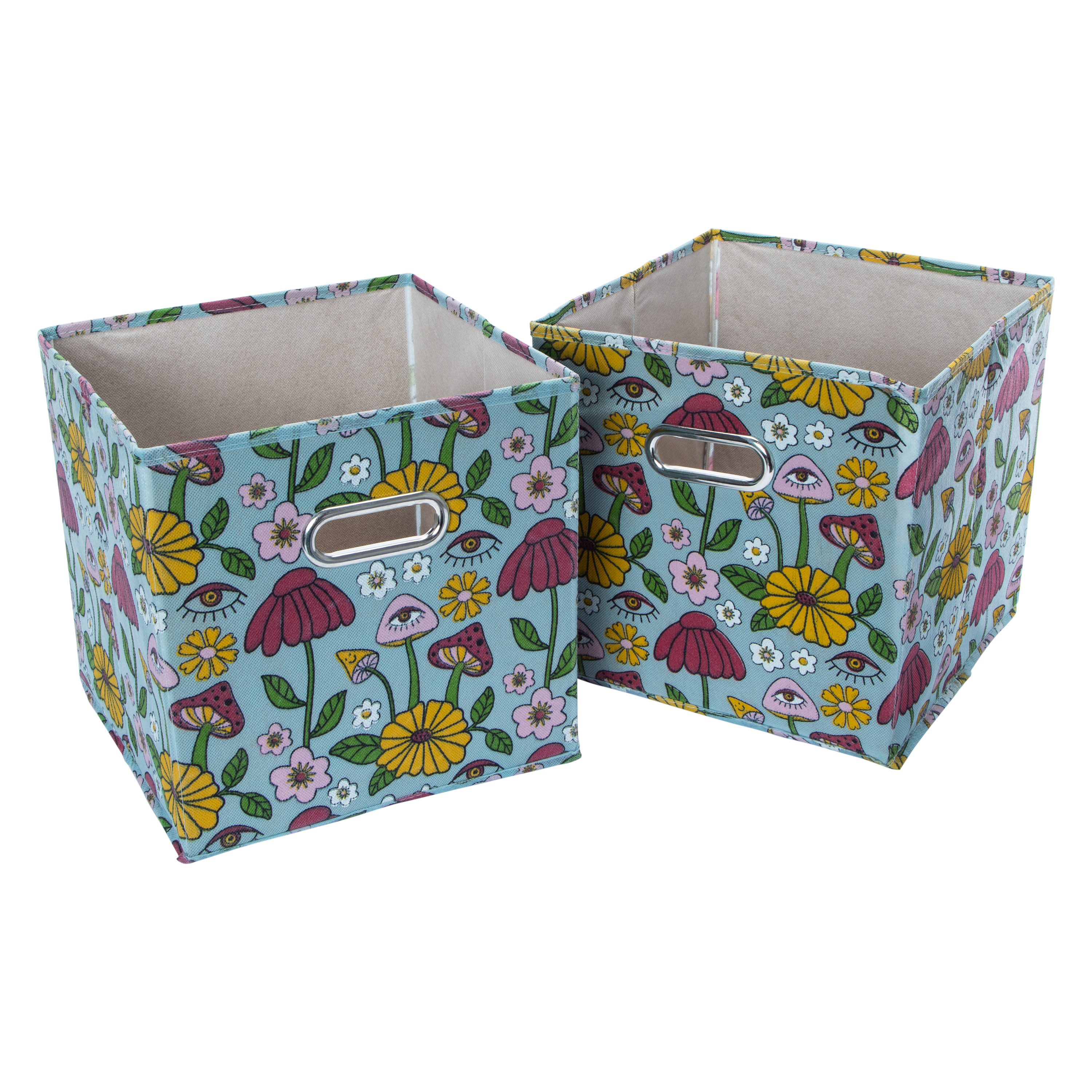 Printed Collapsible Bins 2-Count, 10.5in