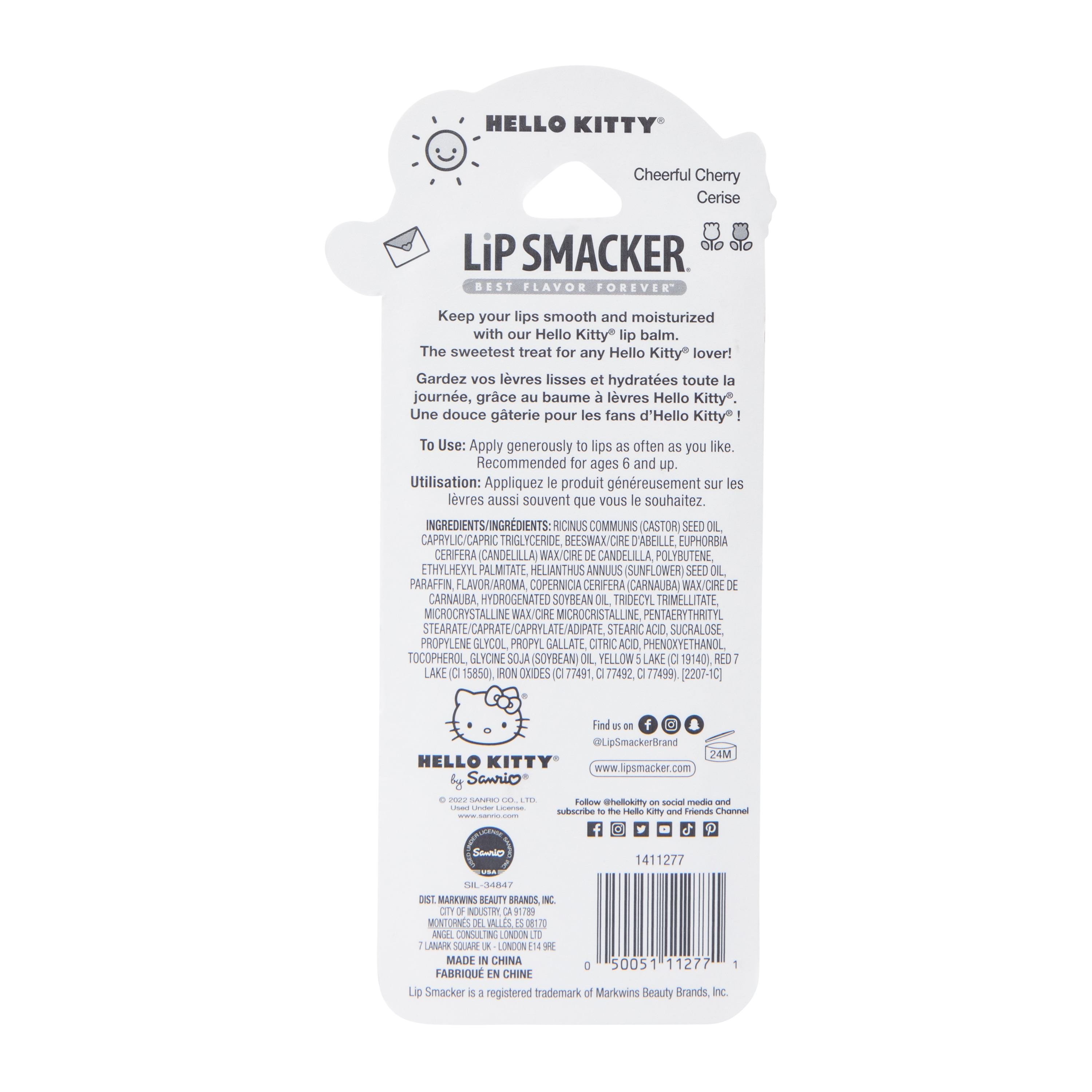 Hello Kitty® Lip Smacker® Lip Balm 0.14oz - Cheerful Cherry