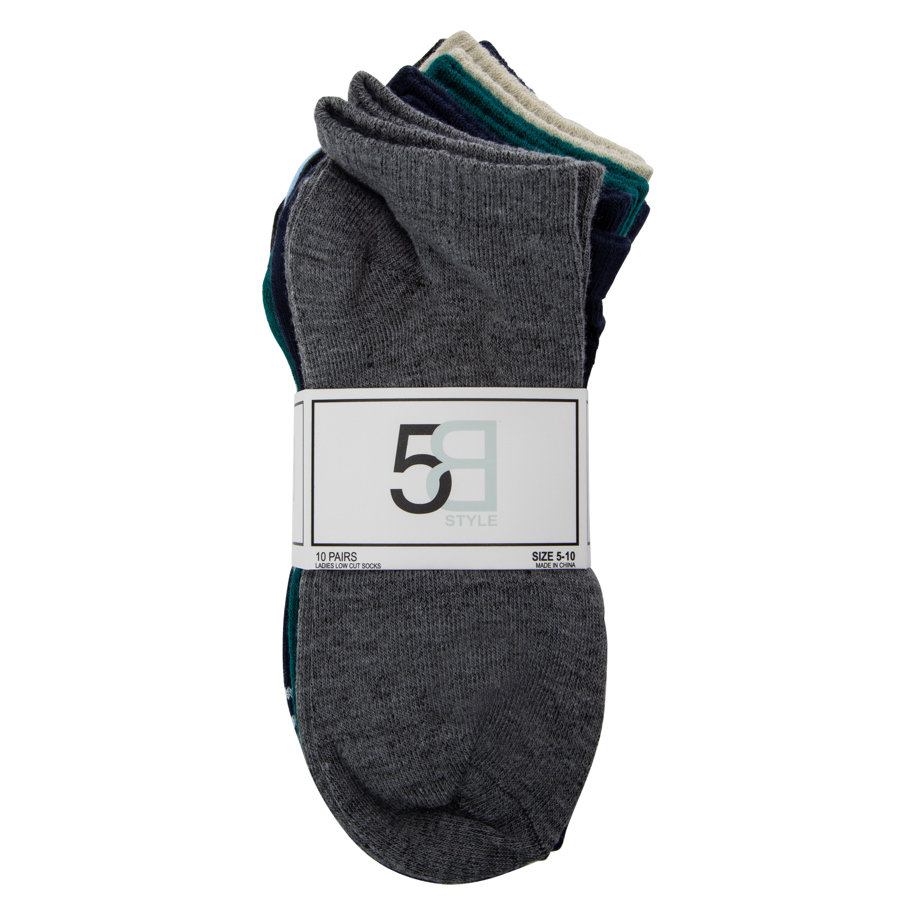 Ladies Assorted Low-Cut Socks 10-Pack