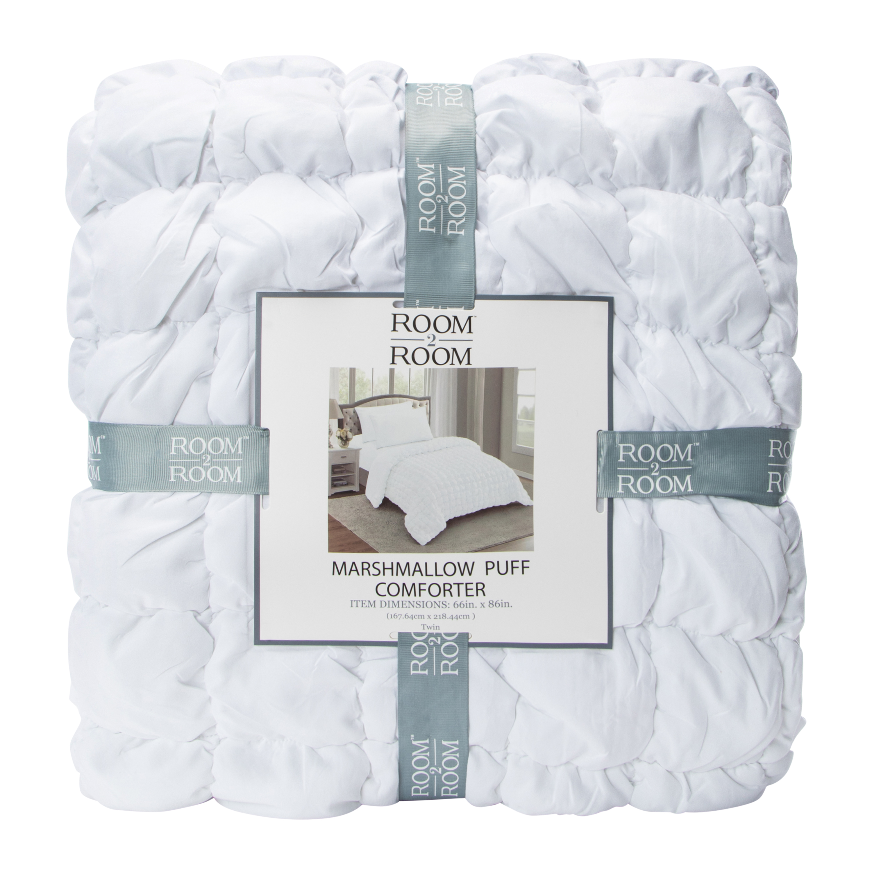 Twin Size Marshmallow Puff Comforter 66in x 86in