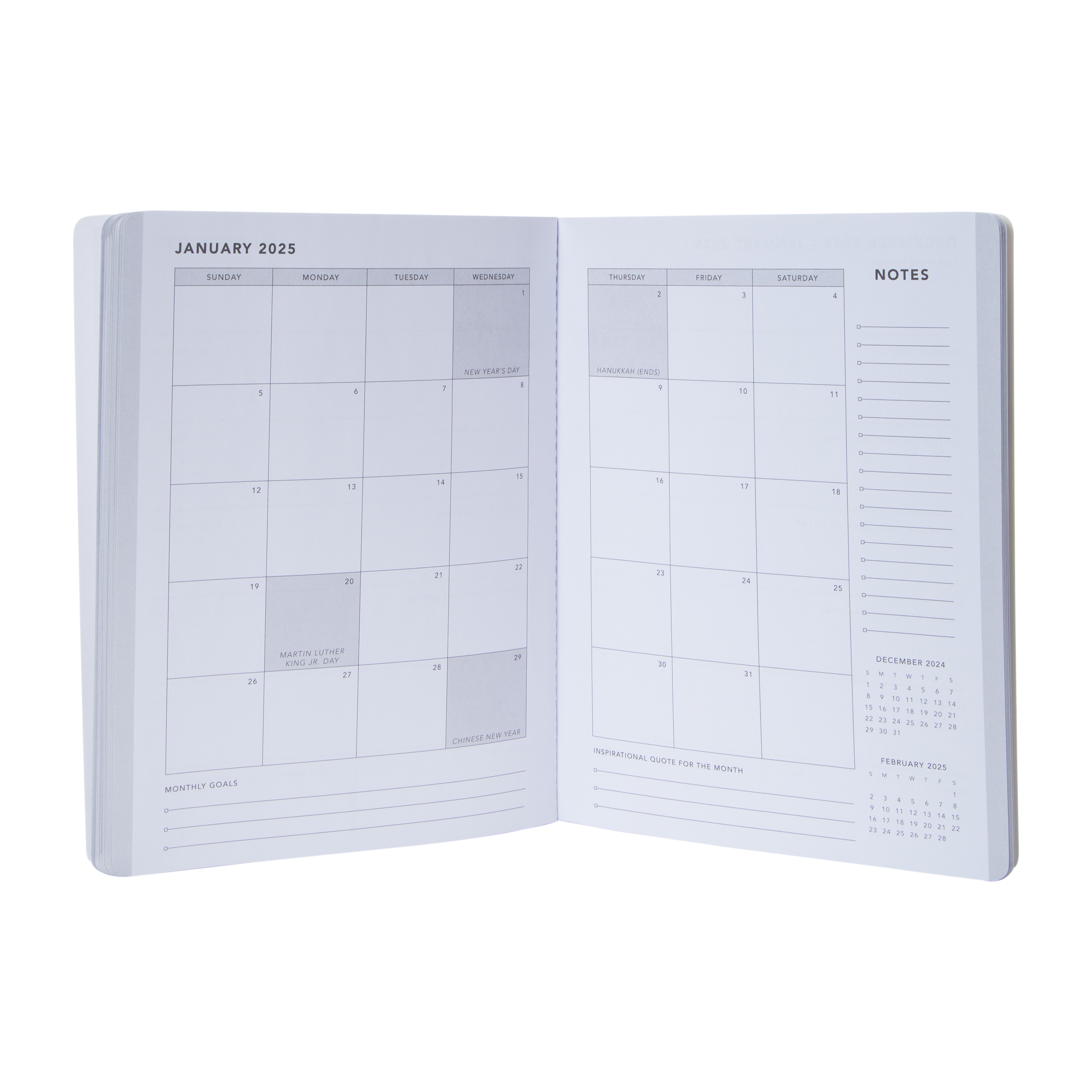 2024-25 Monthly+Yearly Agenda Planner Book
