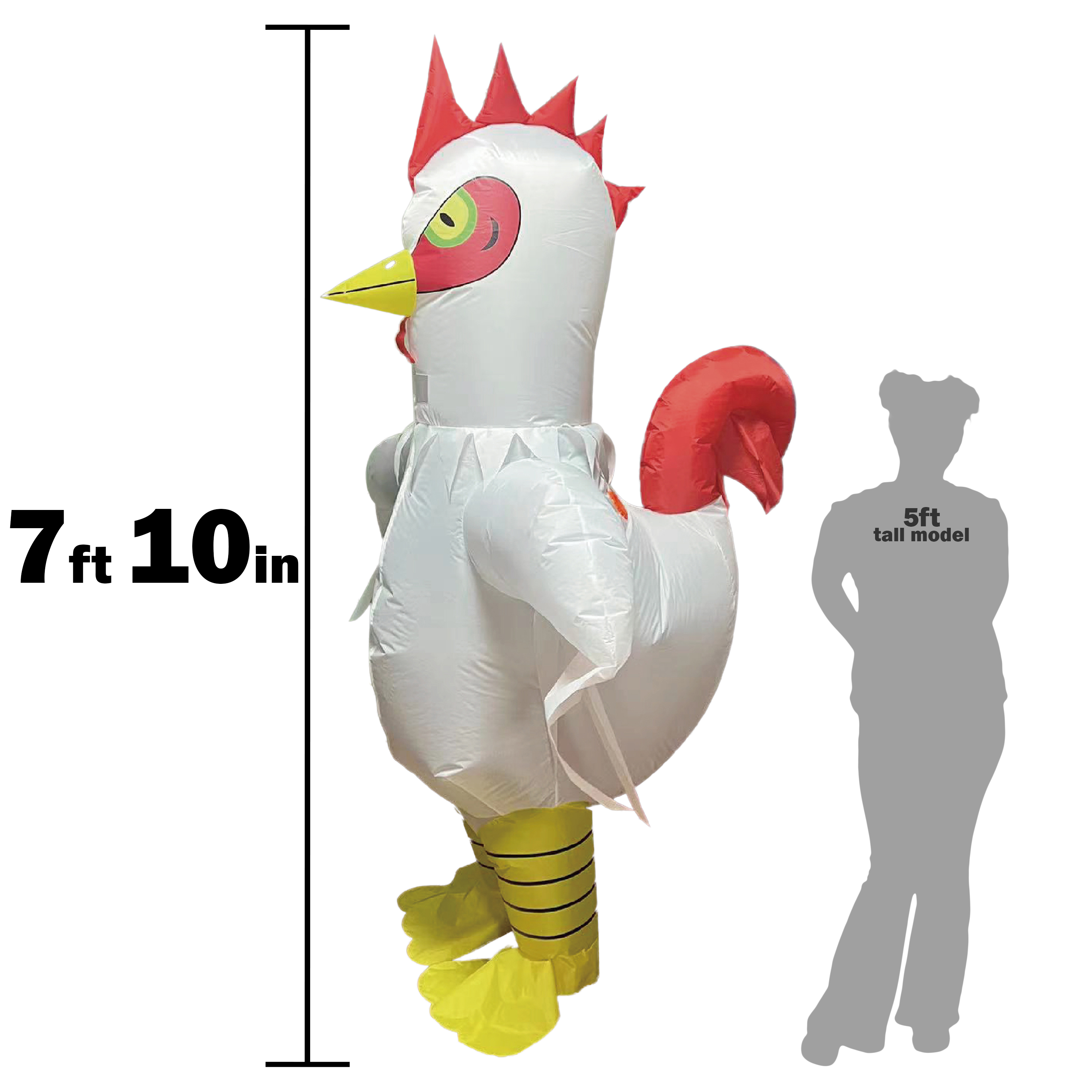 Inflatable Chicken Halloween Costume 7.5ft