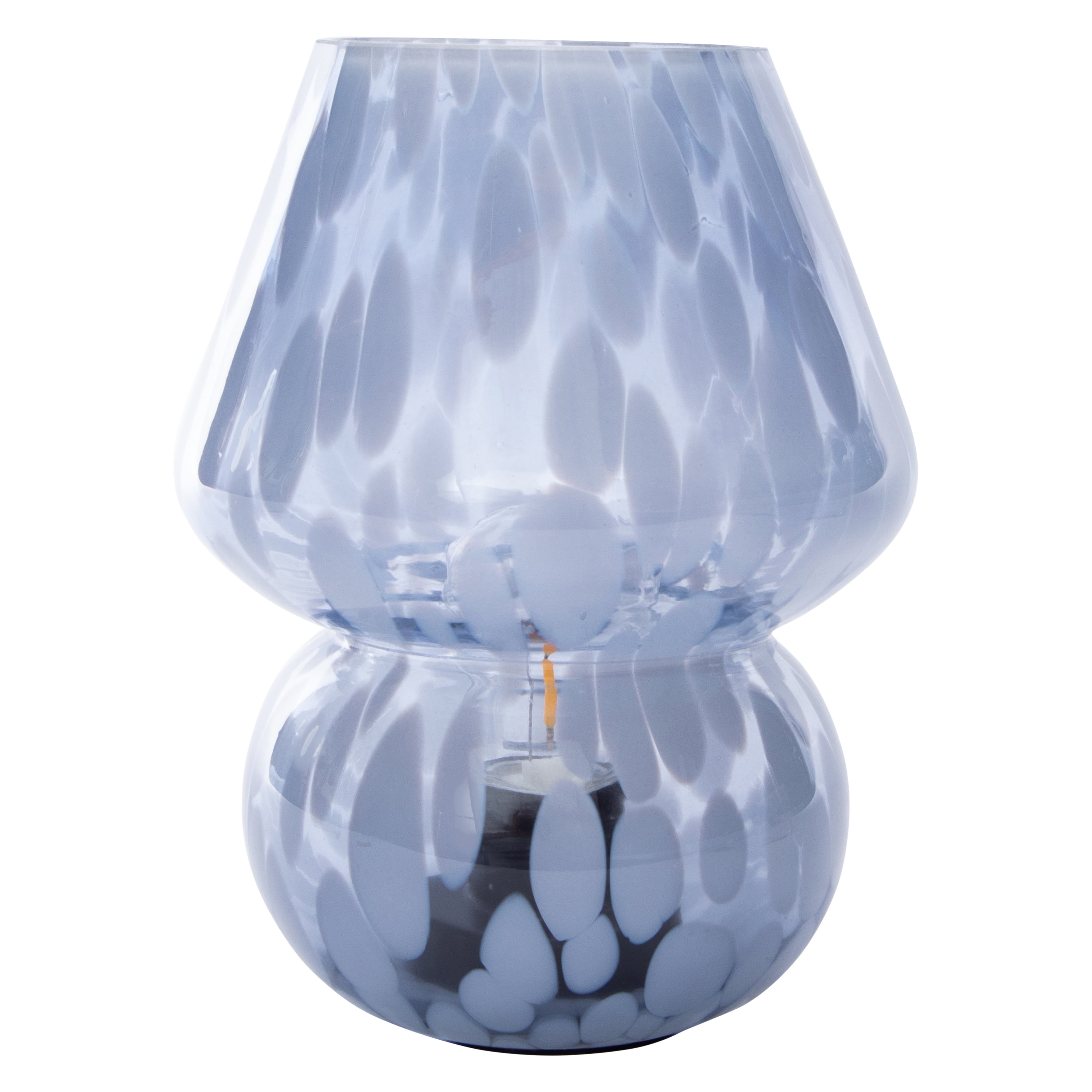 Speckled Mushroom Glass Lamp 5.62in x 7.8in