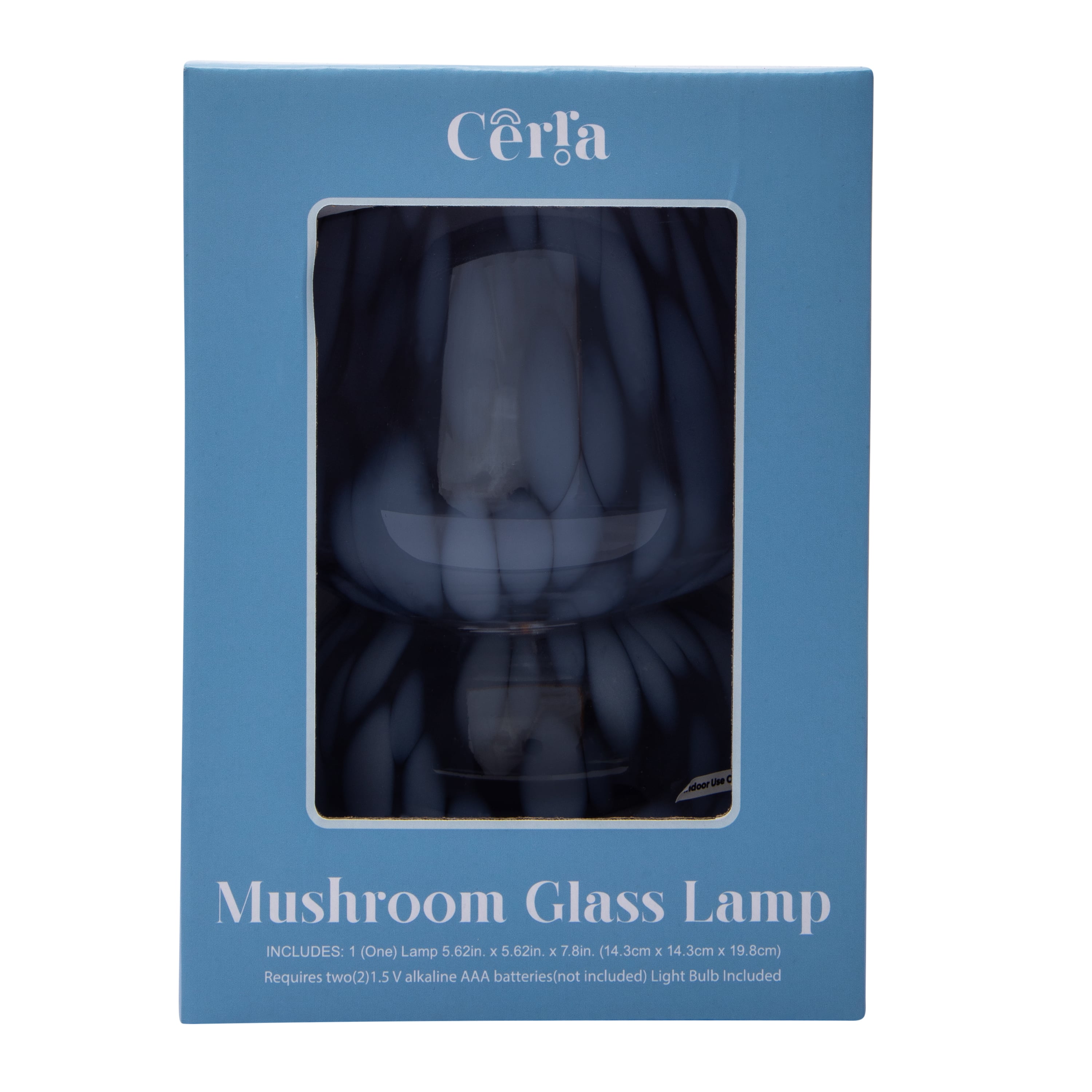 Speckled Mushroom Glass Lamp 5.62in x 7.8in