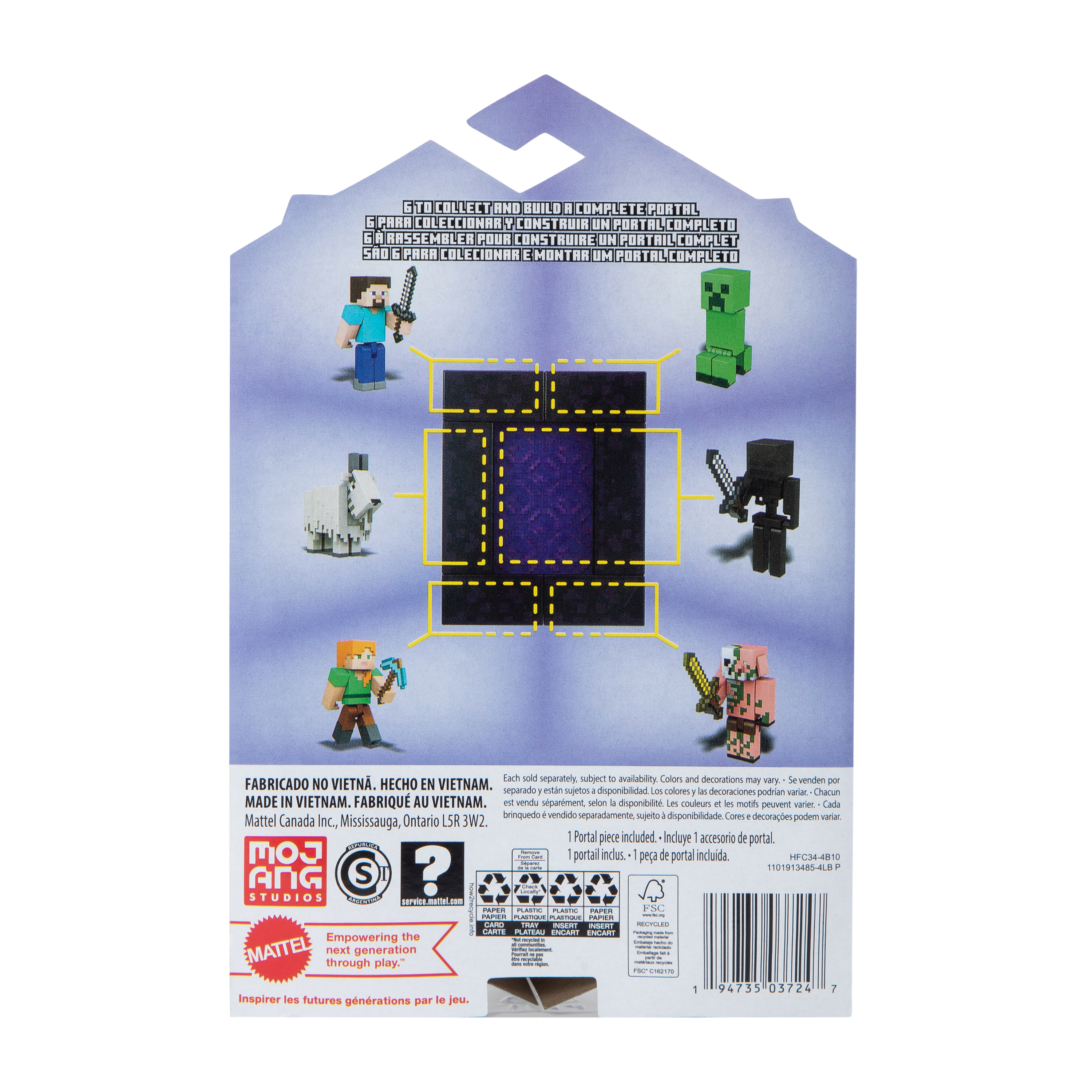 Mattel® Minecraft Build-A-Portal Figure Set