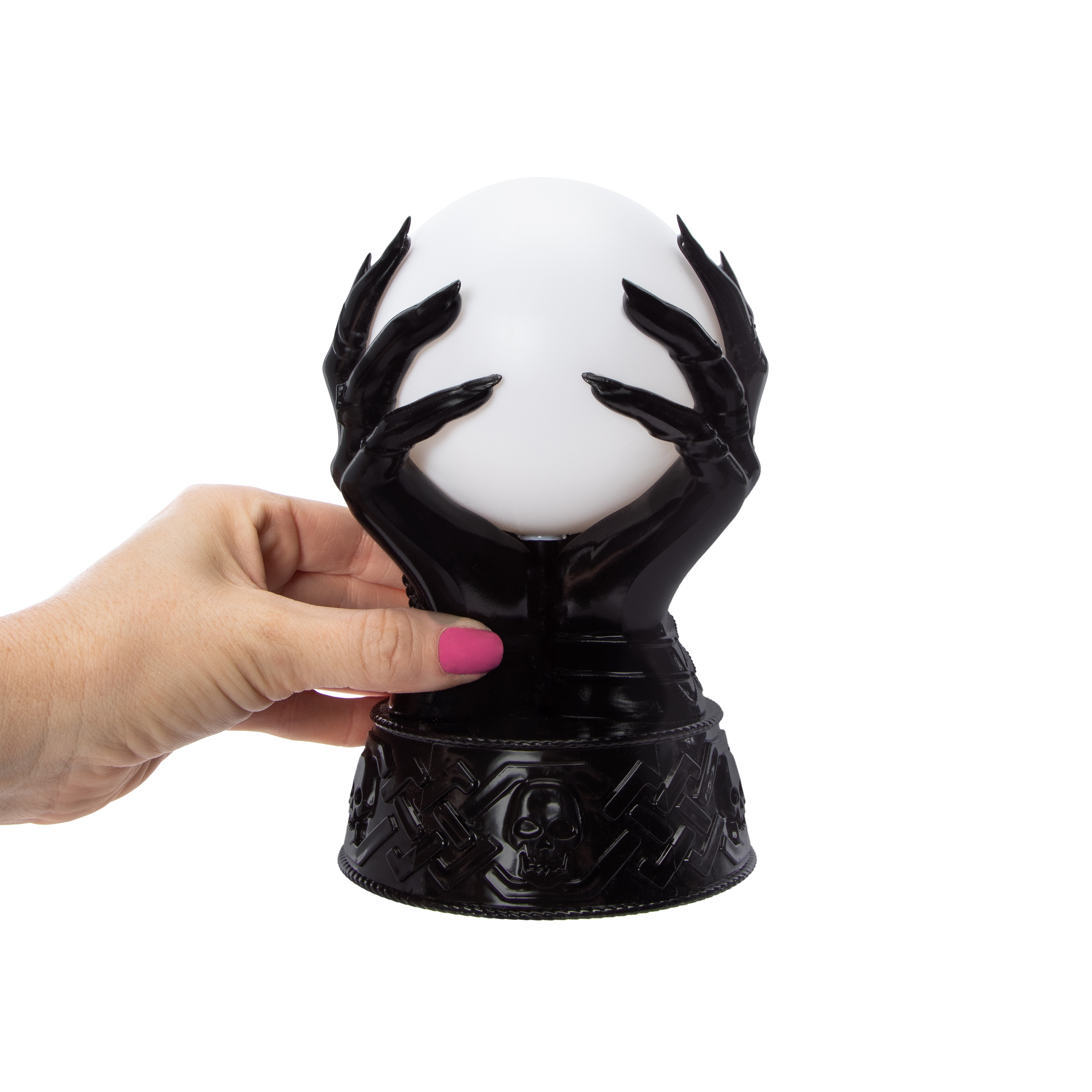 Light-Up Crystal Ball Halloween Decor 7.87in x 4.72in