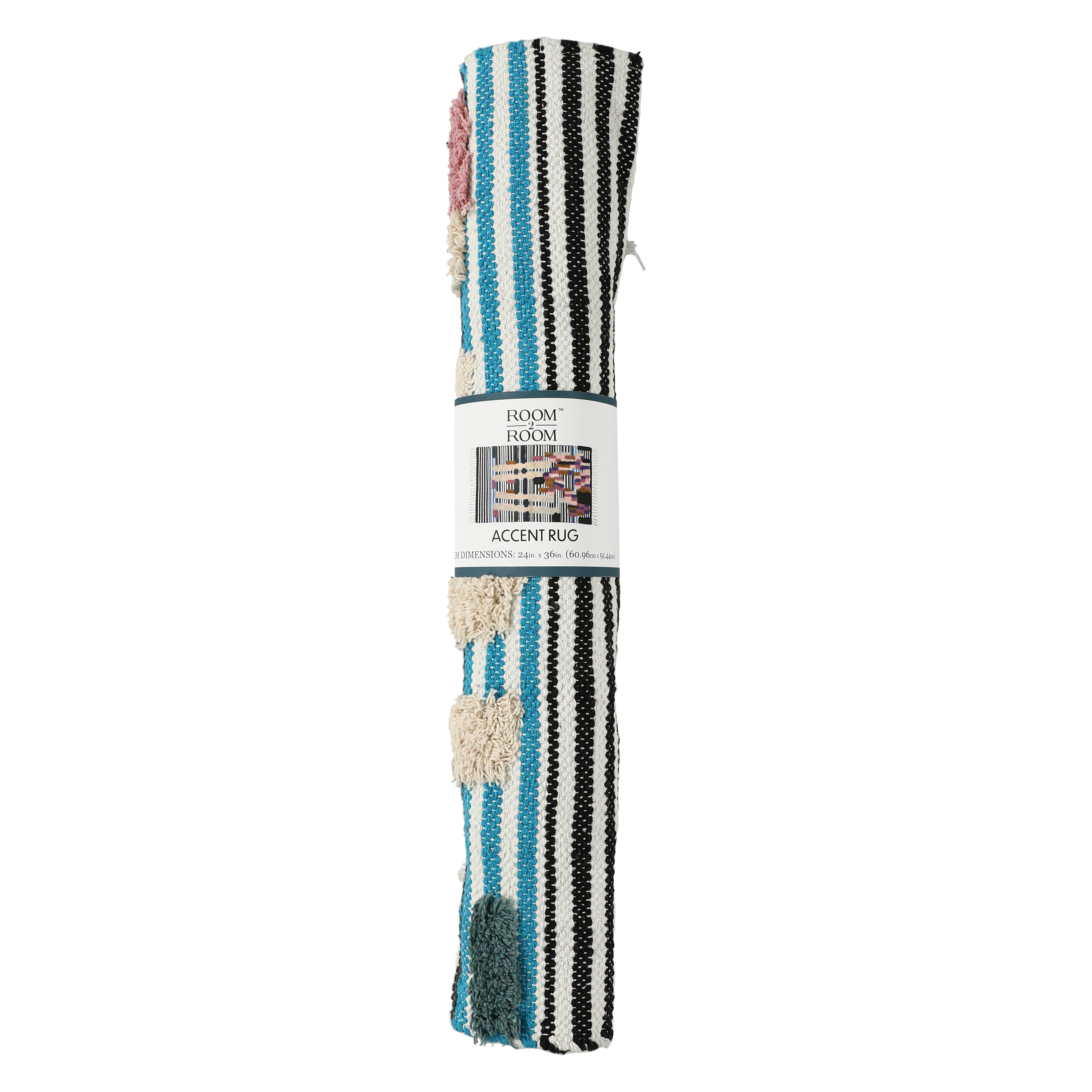 Textured Stripe Accent Rug 24in x 36in
