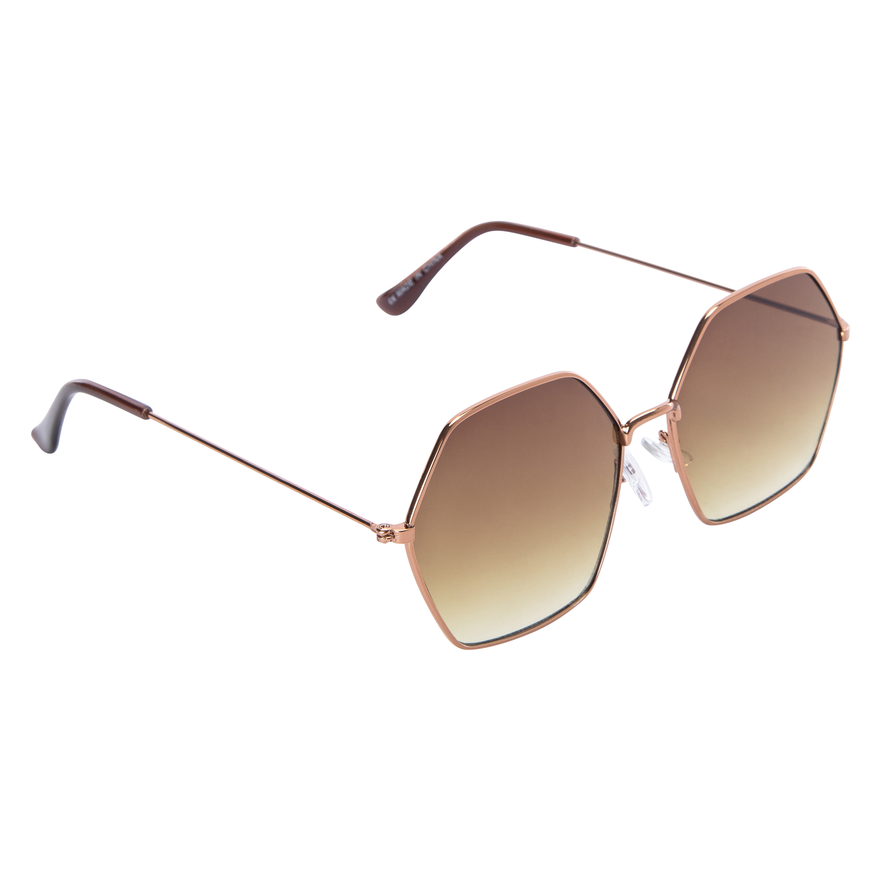Ladies Metal Hexagon Sunglasses
