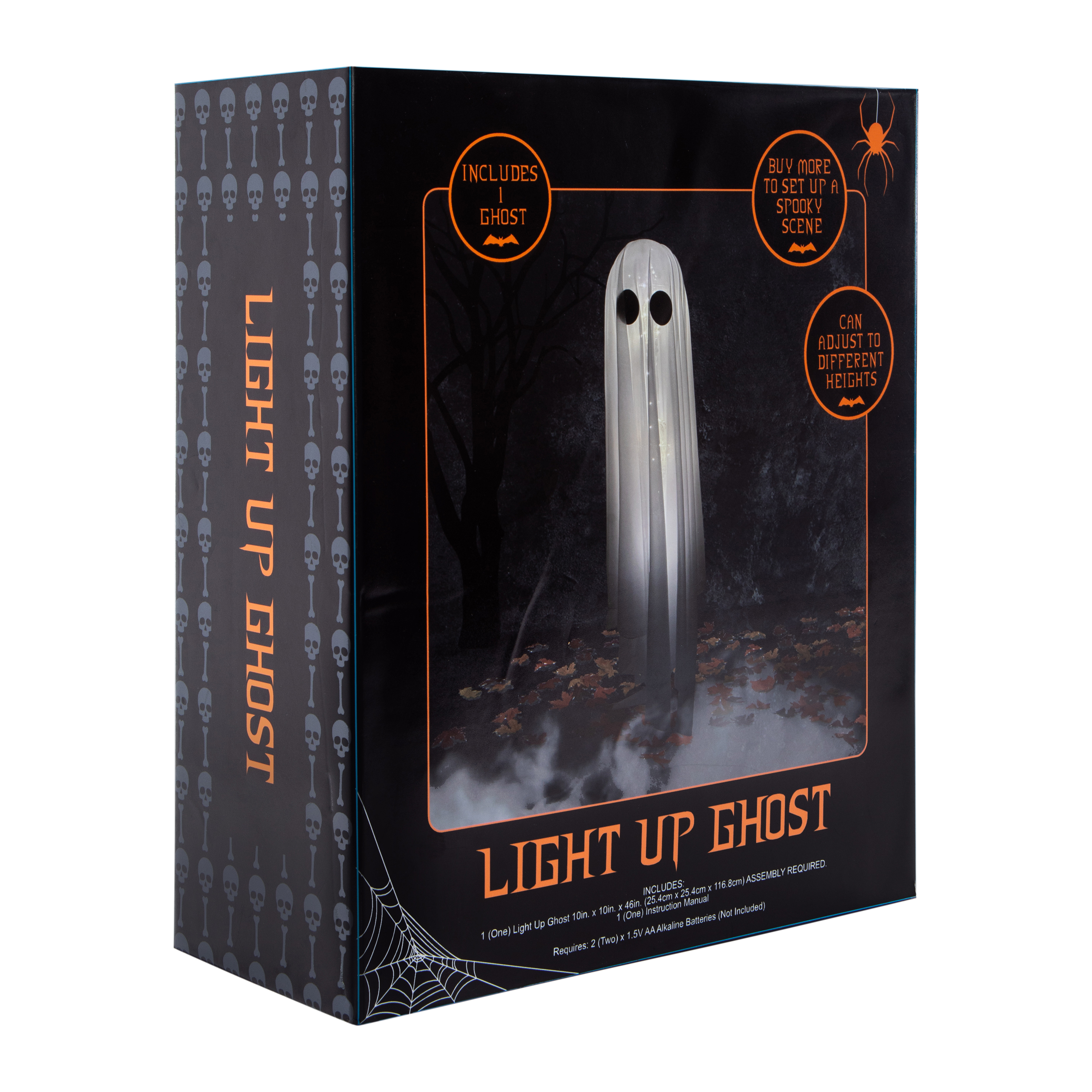 Light-Up Ghost Halloween Decor 10in x 46in