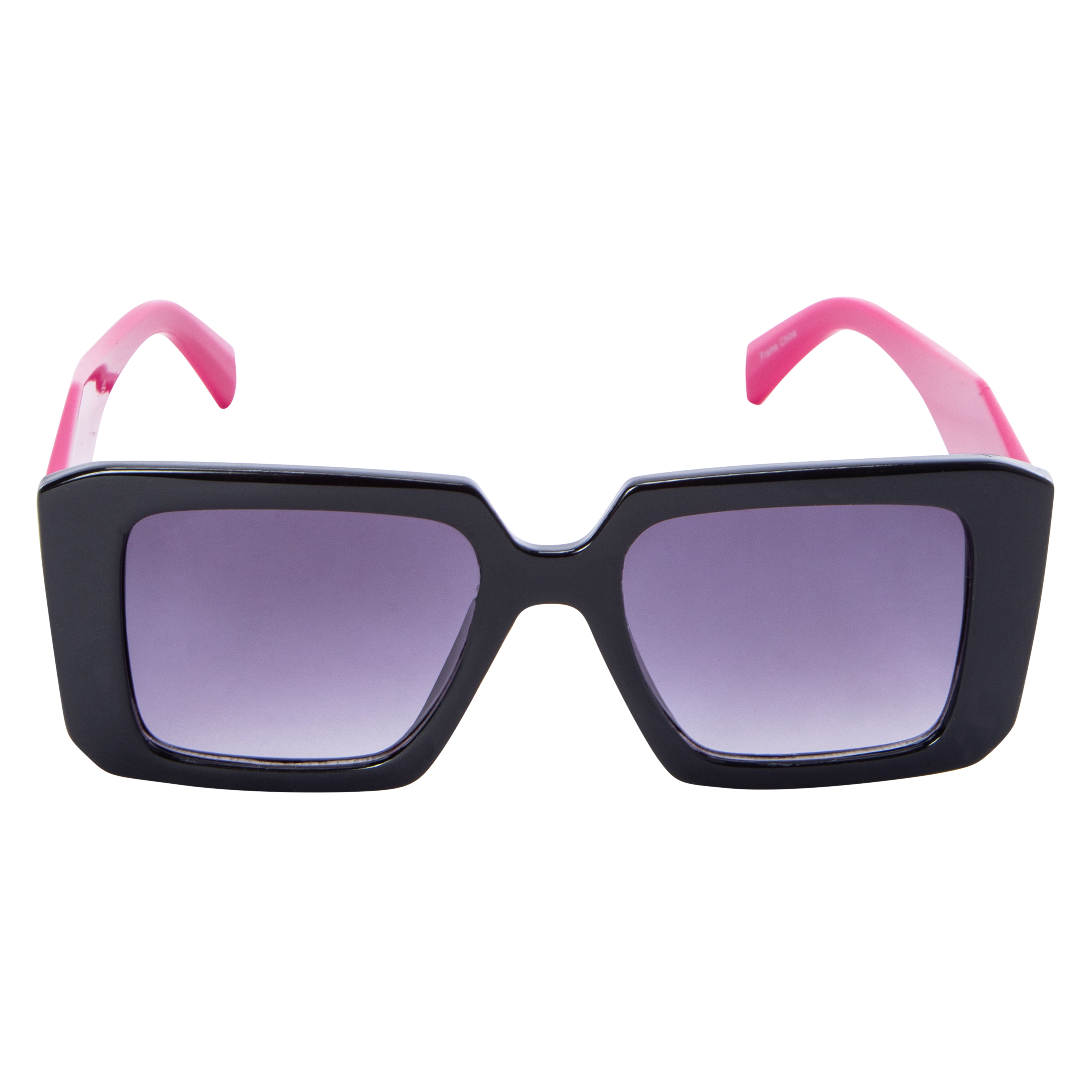Ladies Oversized Color Block Rectangle Sunglasses