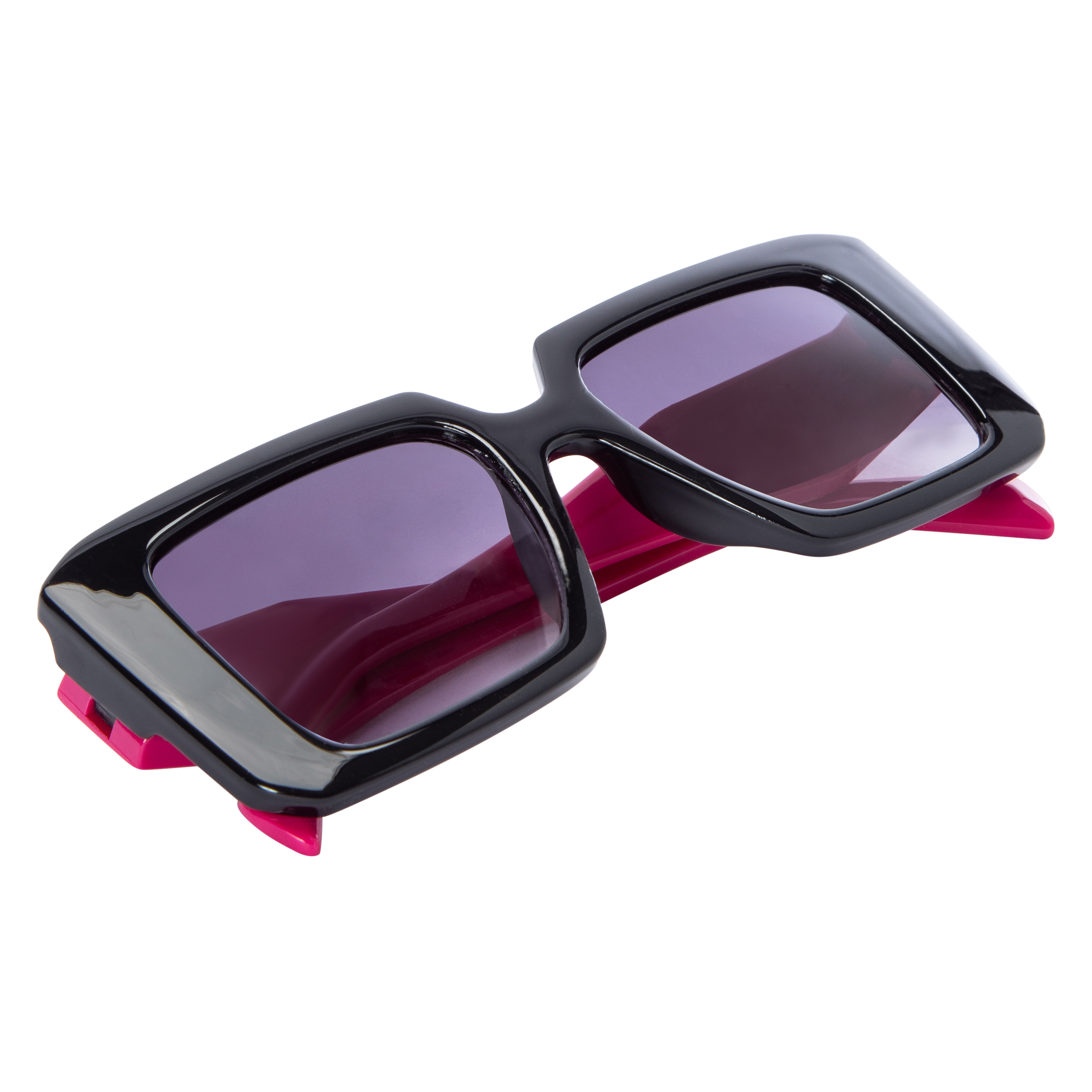 Ladies Oversized Color Block Rectangle Sunglasses