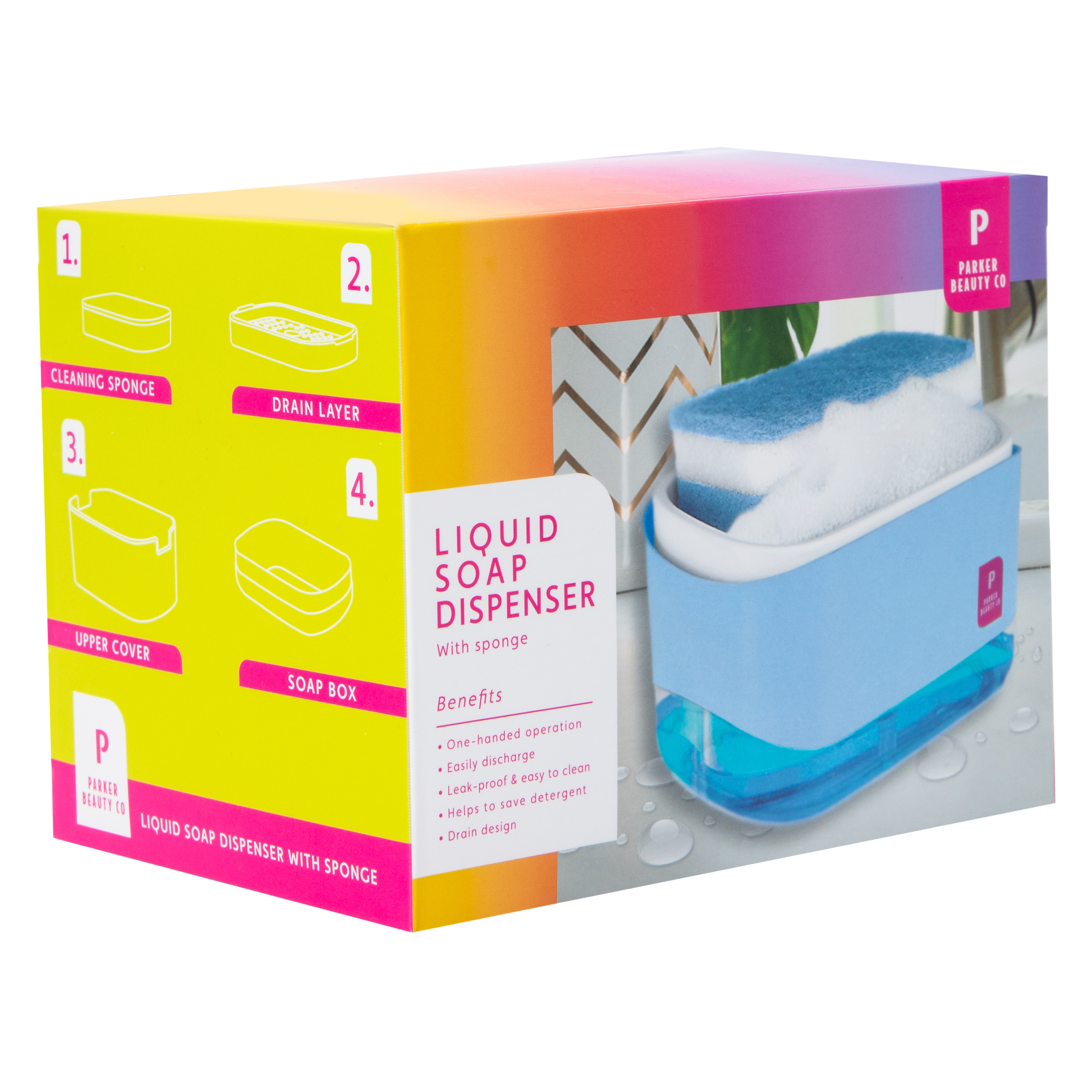 Liquid Soap Dispenser With Sponge Holder